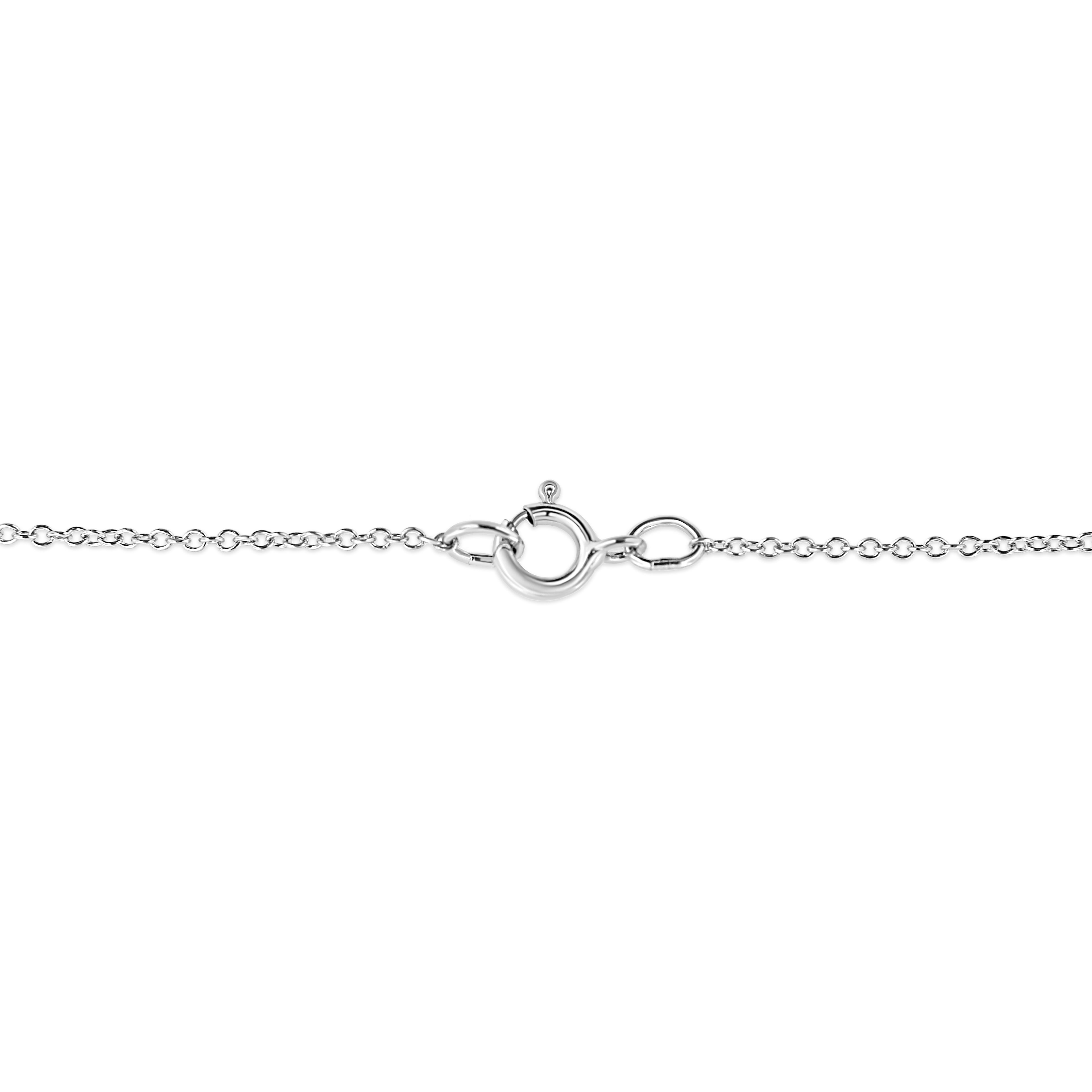 Haus of Brilliance .925 Sterling Silver Diamond Accent Sunburst Milgrain 18" Pendant Necklace (I-J Color, I1-I2 Clarity)