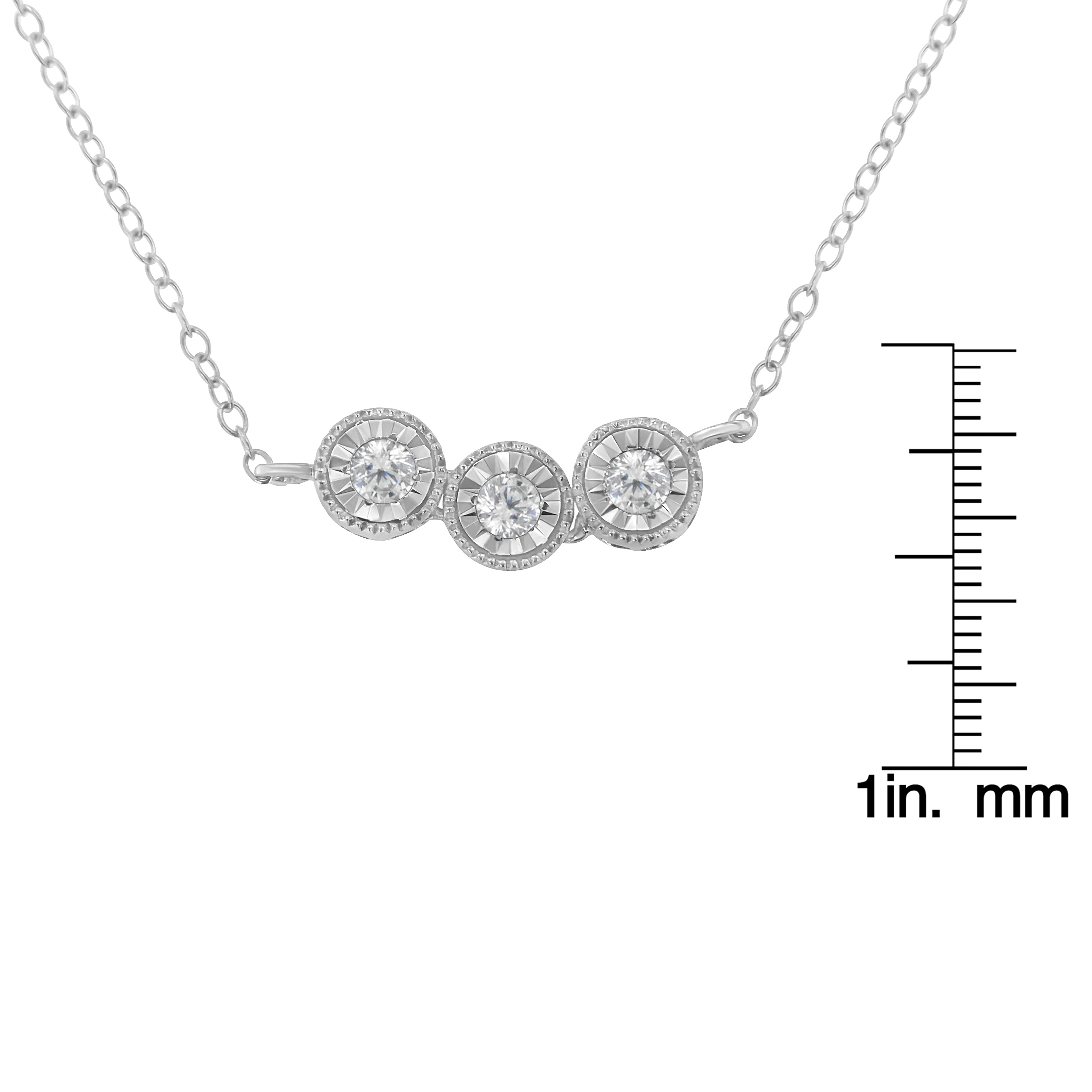 Haus of Brilliance Sterling Silver Round Diamond Pendant Necklace (1/4 cttw, H-I Color, I2-I3 Clarity)
