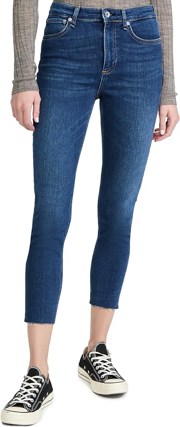 Rag & Bone High-Rise Skinny Ankle Jeans - /Blue - 30