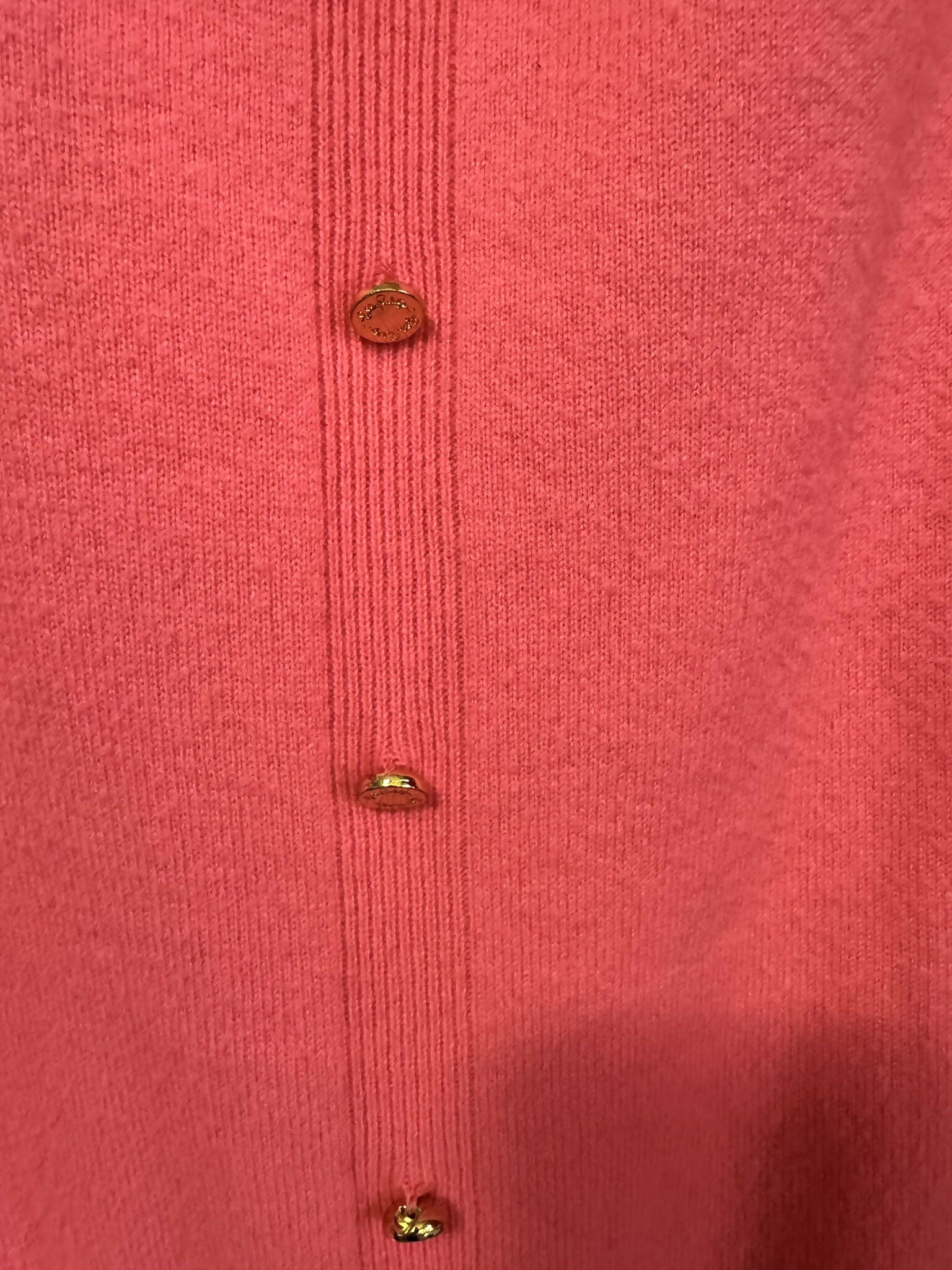 Lilly Pulitzer Back Button Fairley Cashmere Sweater - /Pink - M
