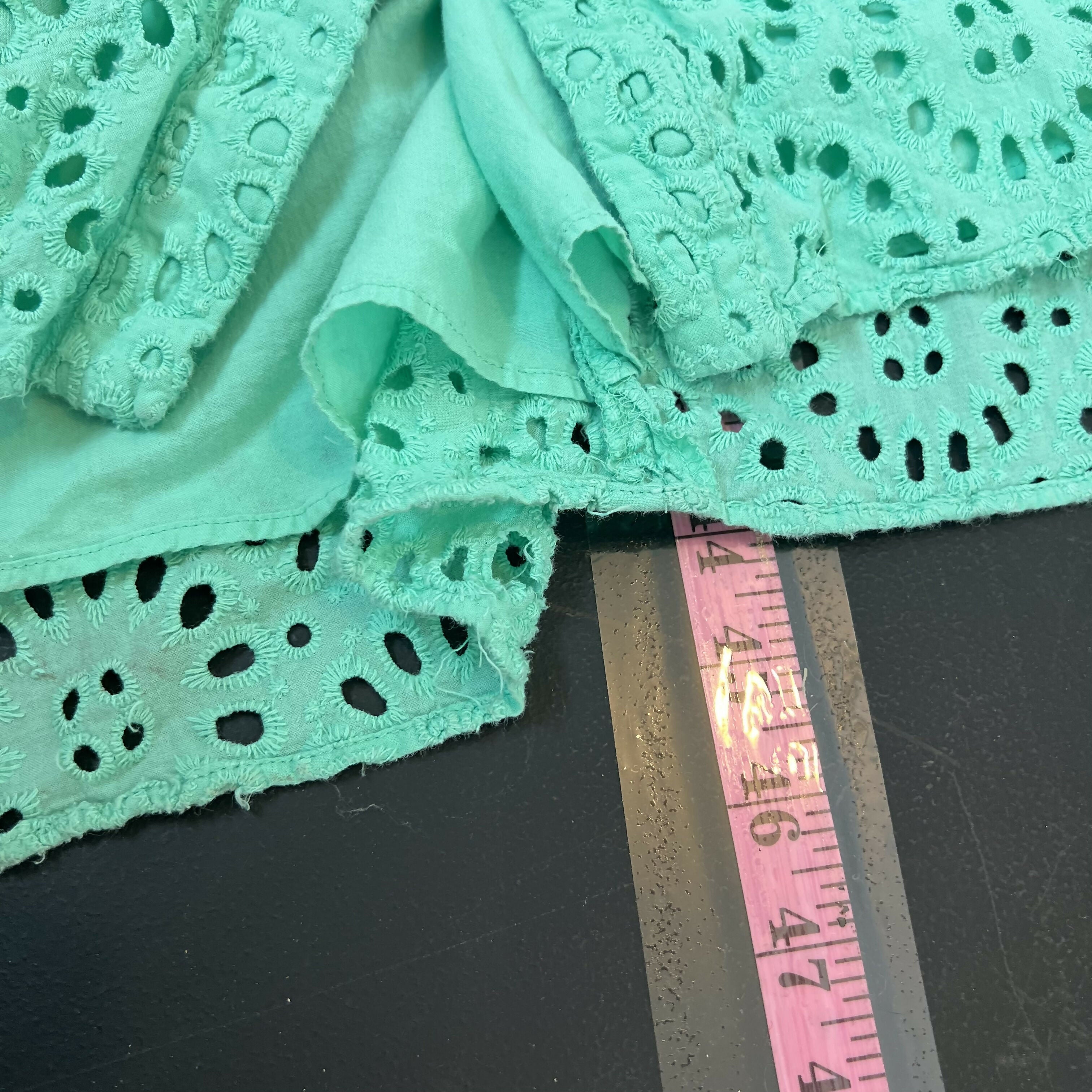 Lilly Pulitzer Chrisella Eyelet Midi Shirt Dress - Floral - Green/Gustavia Green Beach Paradise Eyelet - 10