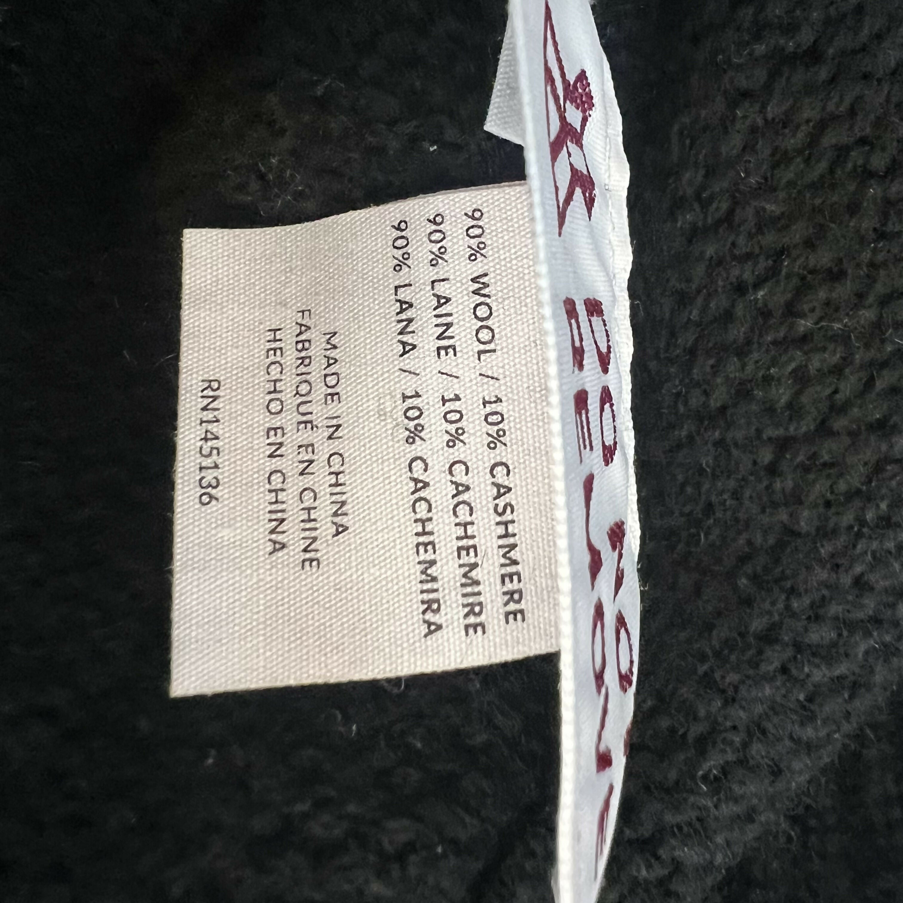 Naadam Merino Wool Cashmere Black Sweater Hooded Sz XS