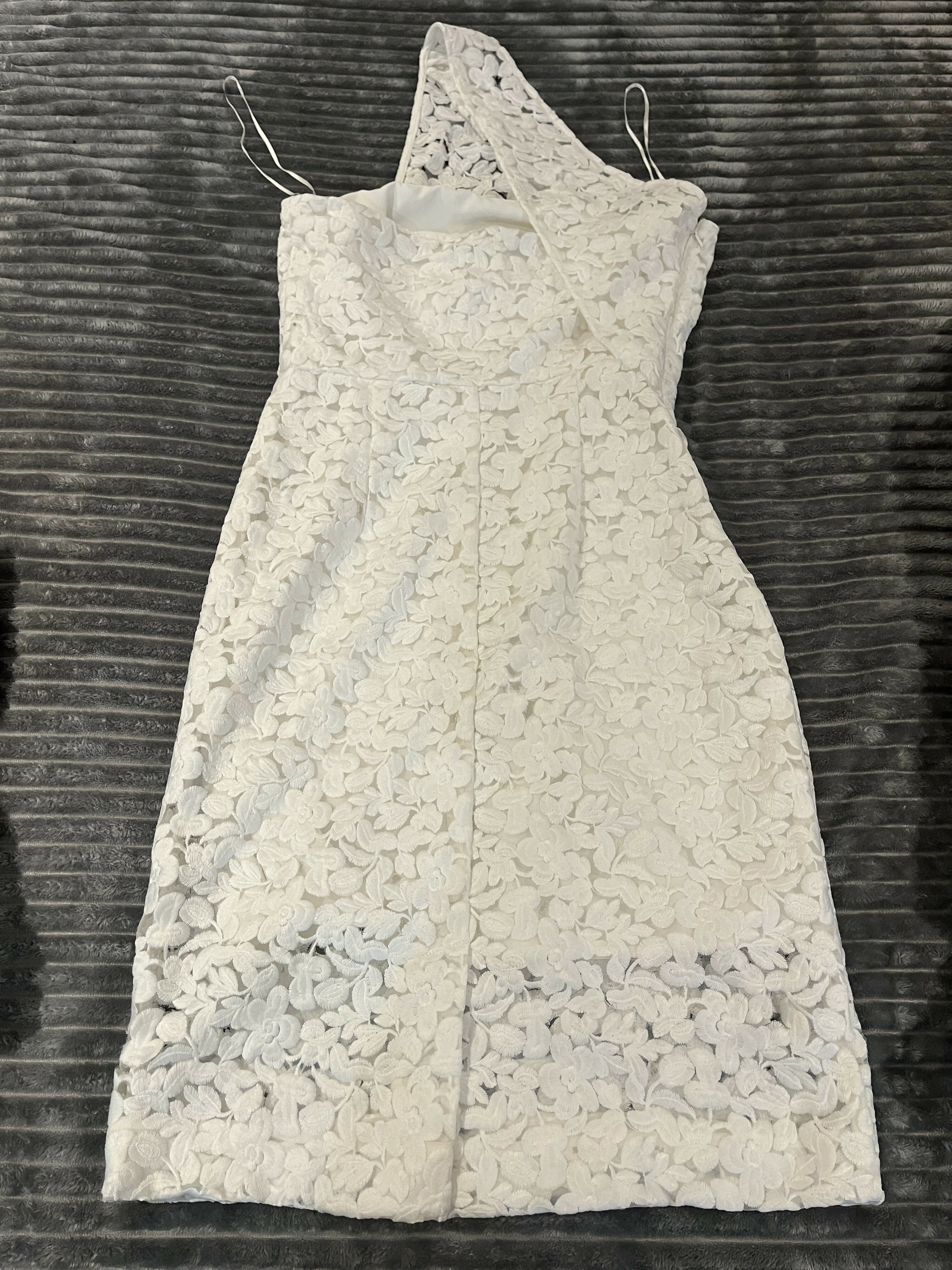 Reiss Sophia-One Shoulder Dress - White - 6