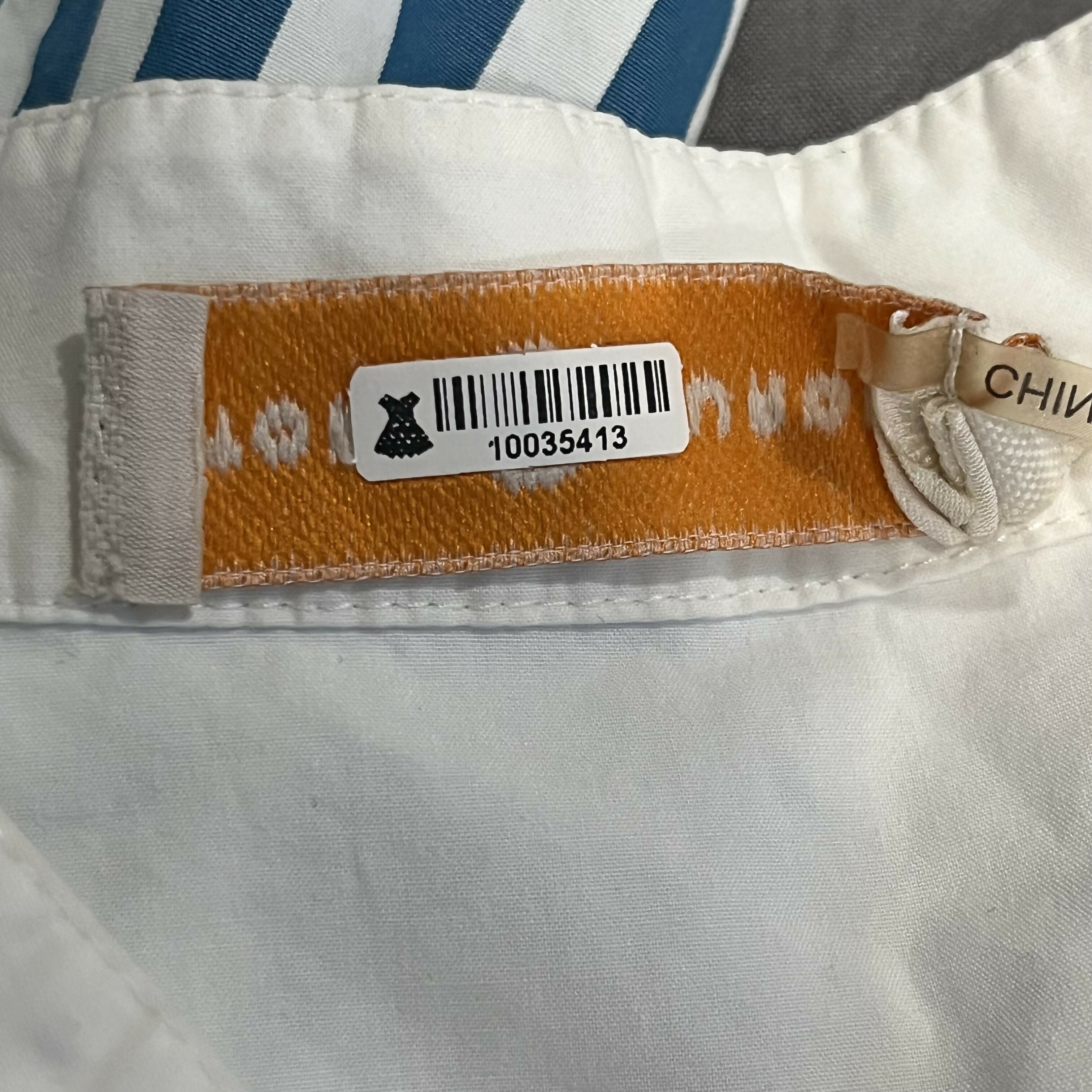 Tory Burch Allison Chest Pockets Button-Down Cotton Shirt - White - 4