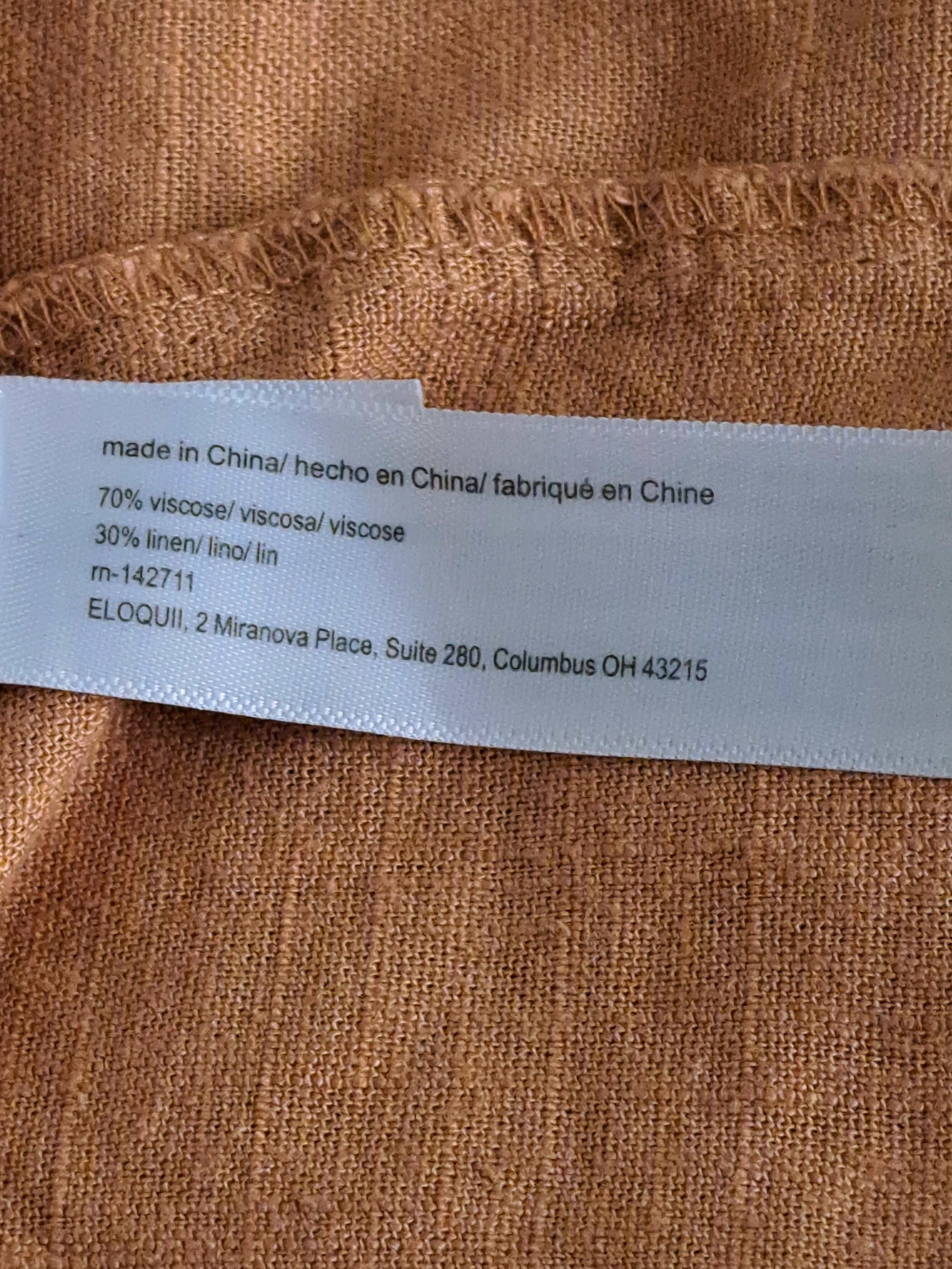 Eloquii Kimono Sleeve Tie Neck Dress - /Orange - 14