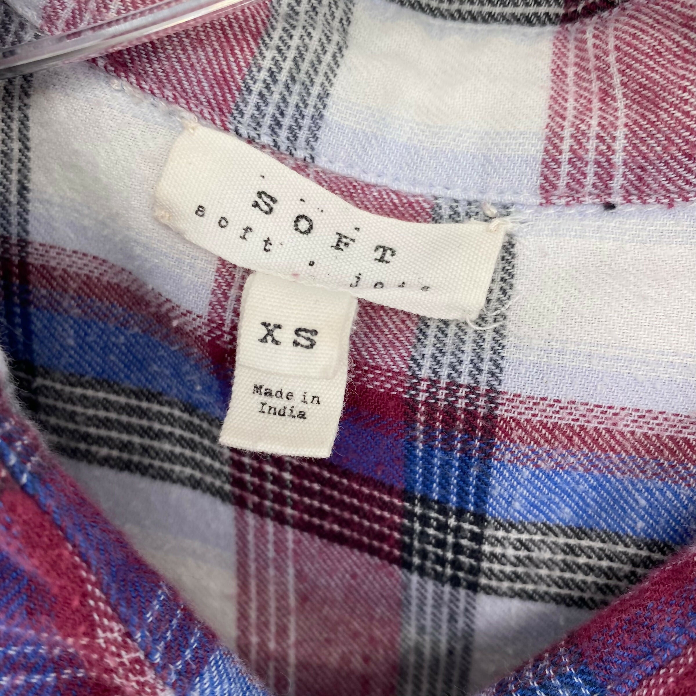 Soft Joie Plaid Carmina Shirtdress - Plaid - Multi/Red Multi - XS