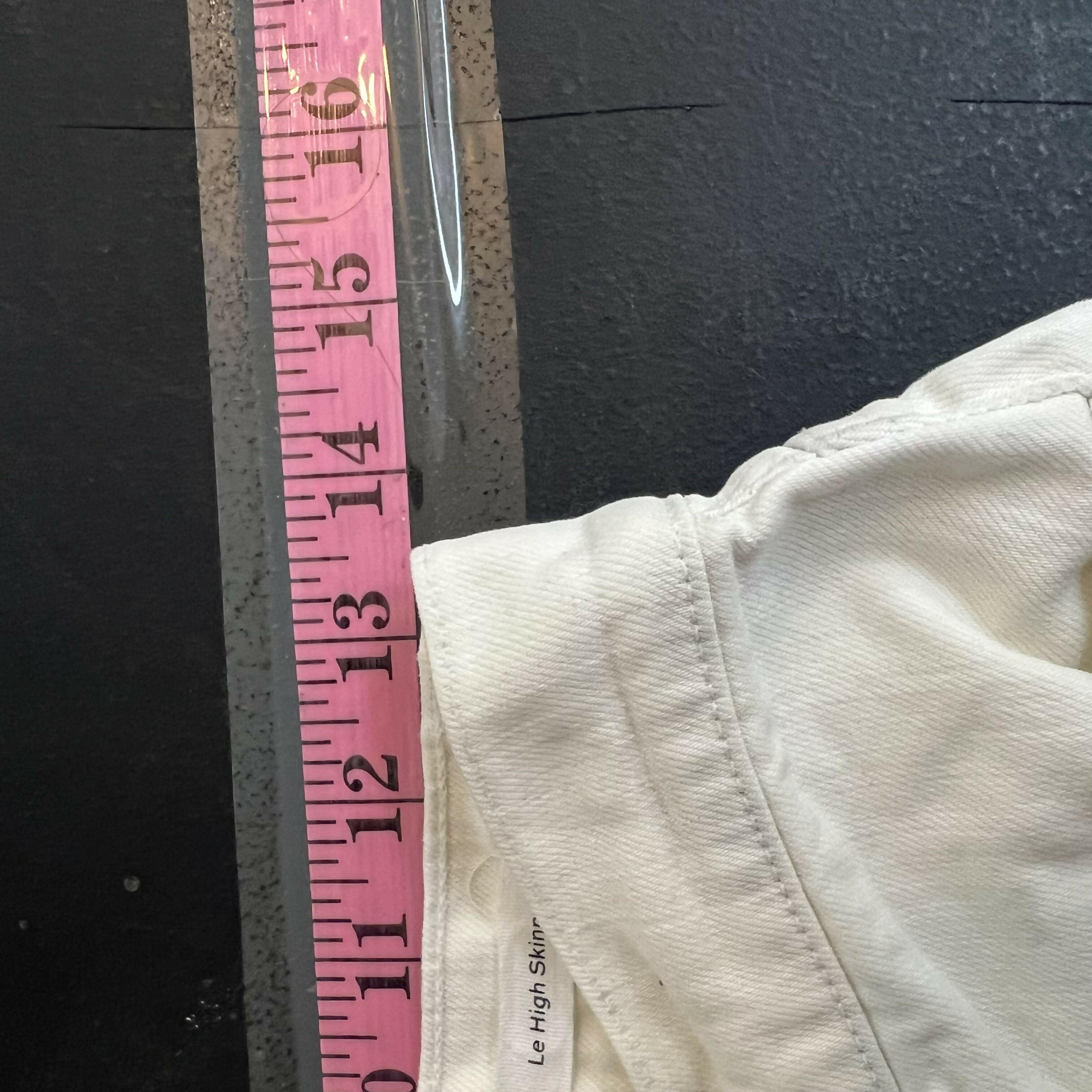 Frame La High Skinny Leg Jeans Dip Dye Blue White Sz 24 Waist