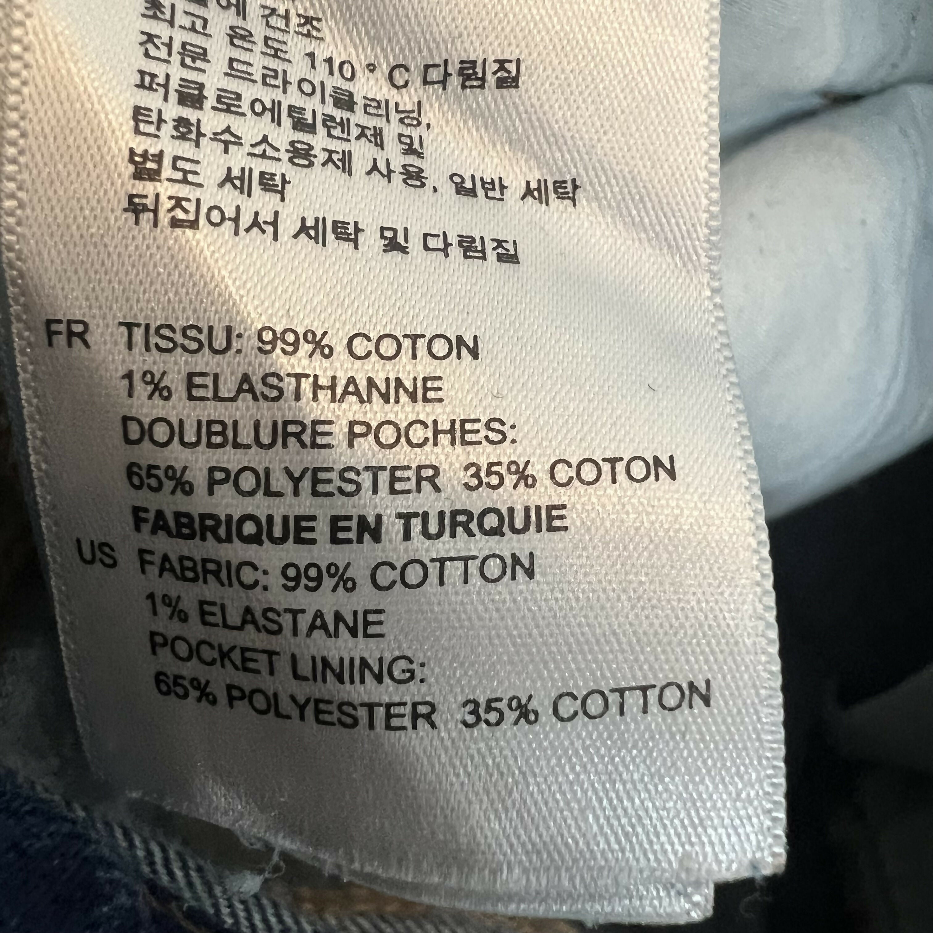 Sandro High Waist Jeans Dark Wash Reverse Seam Cropped Ankle Sz 24