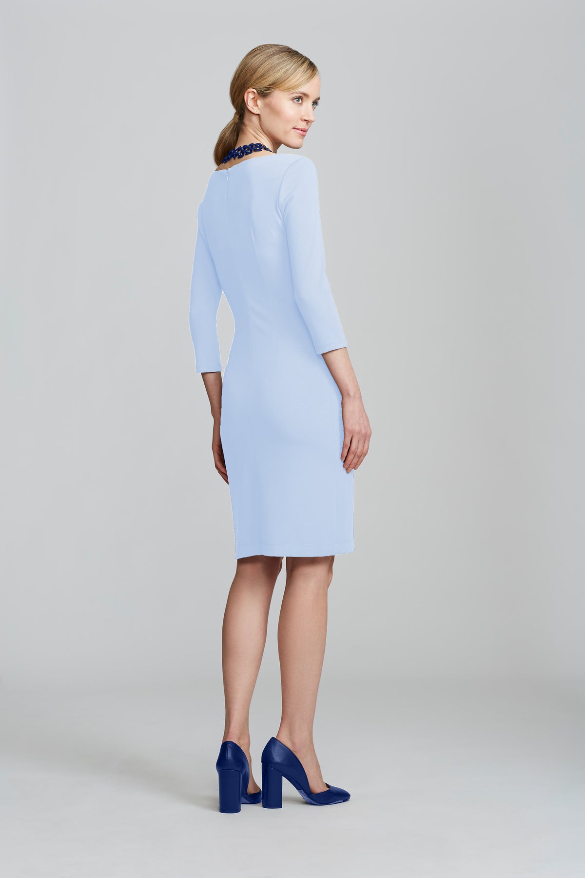 Nora Gardner Lydia 3/4 Sleeve Sheath Dress - /Blue