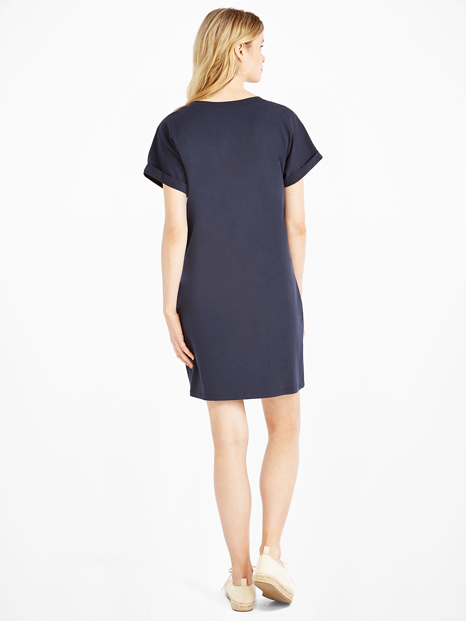 NIC+ZOE Pier Embroidered Shift Dress - /Navy Multi - L
