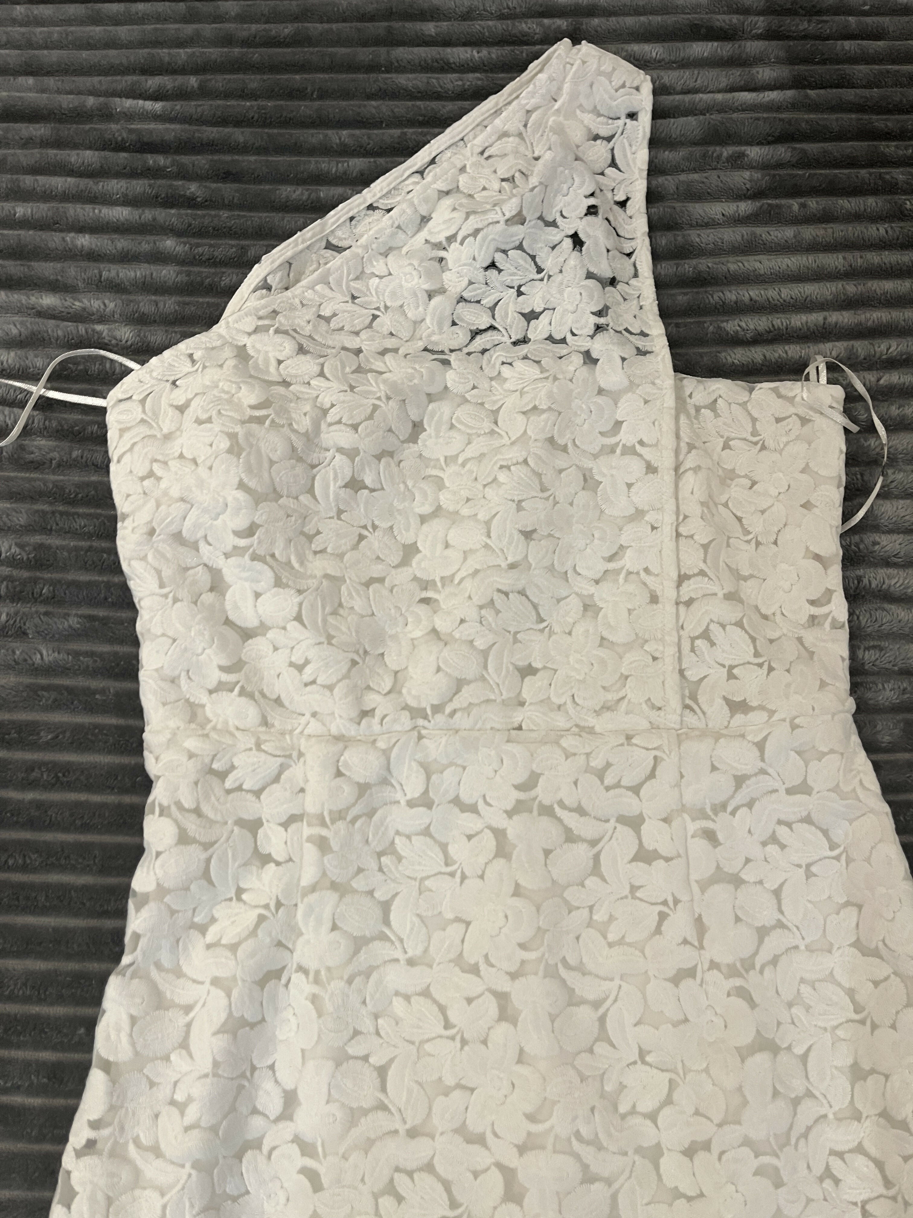 Reiss Sophia-One Shoulder Dress - White - 6