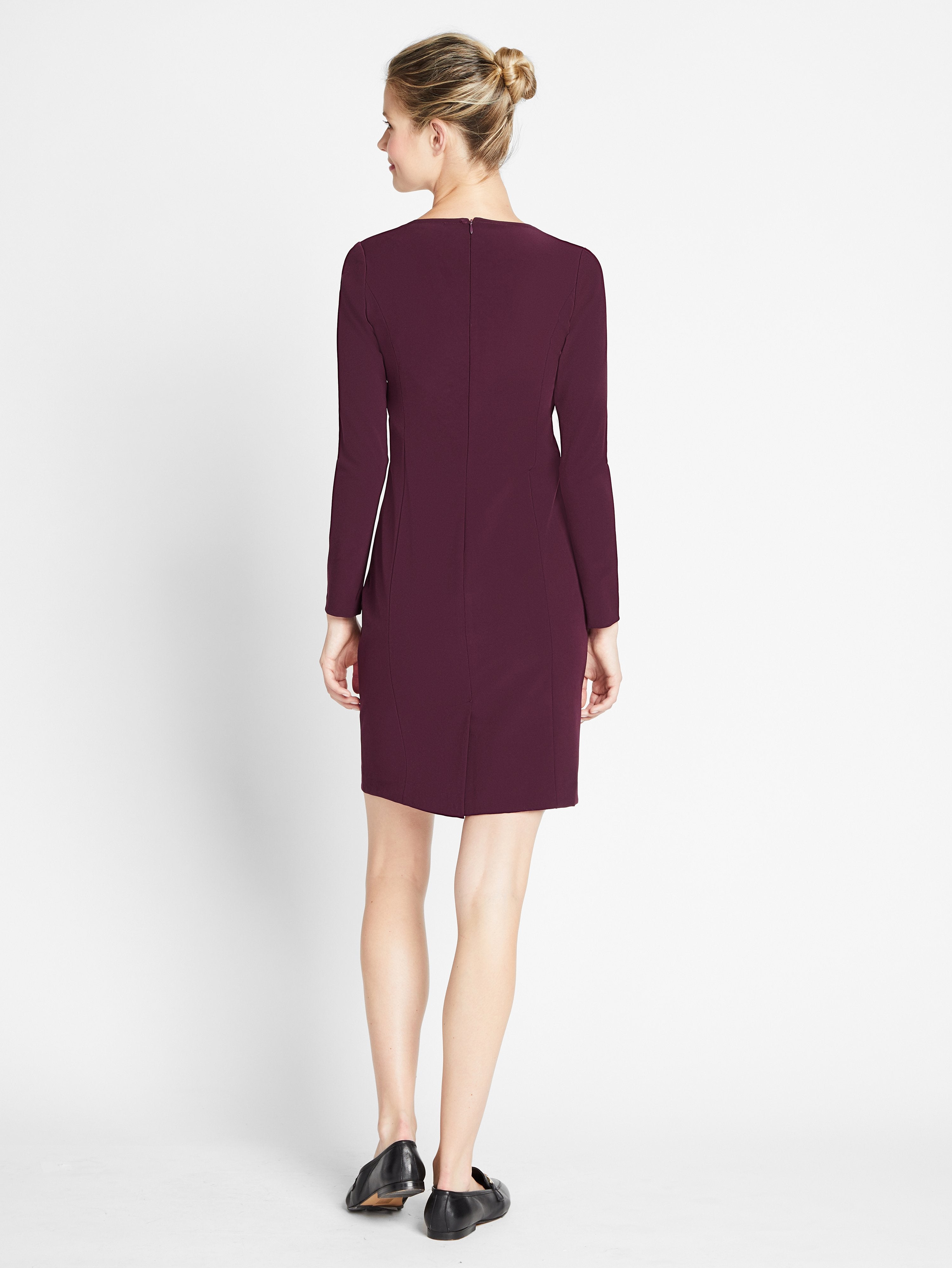 Of Mercer Long Sleeve Crew Neck A-line Dress