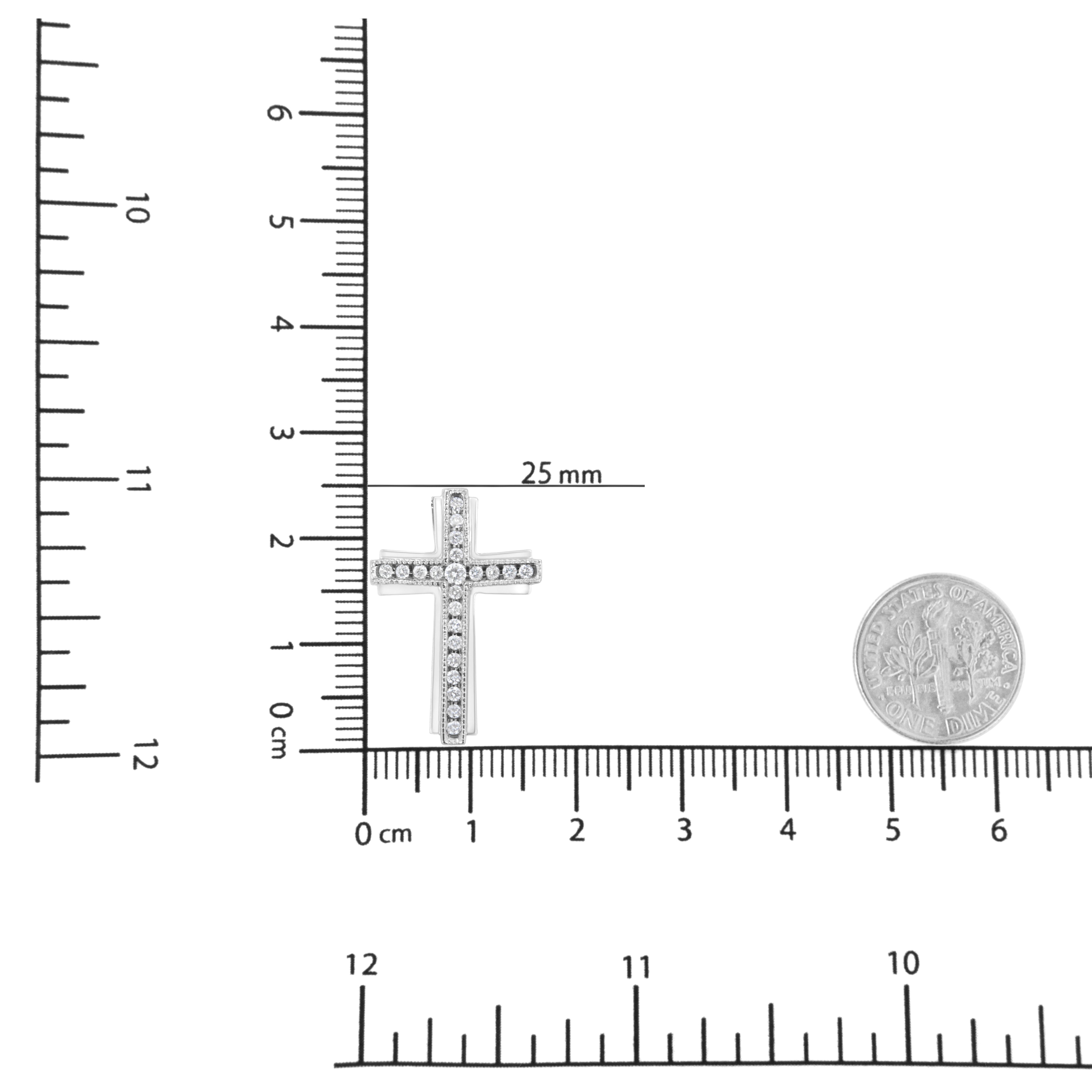 Haus of Brilliance .925 Sterling Silver 1/4 cttw Lab Grown Diamond Cross Pendant Necklace (F-G Color, VS2-SI1 Clarity)