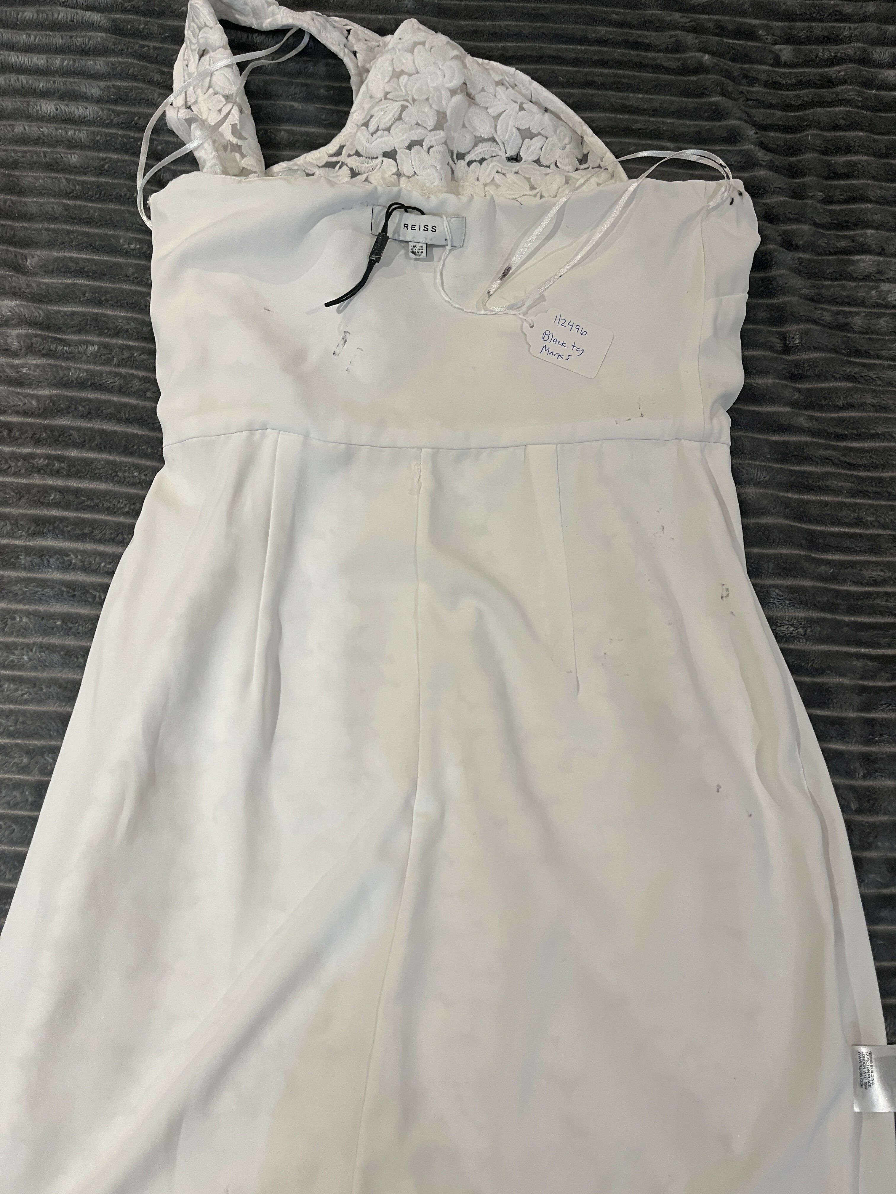 Reiss Sophia-One Shoulder Dress - White - 6