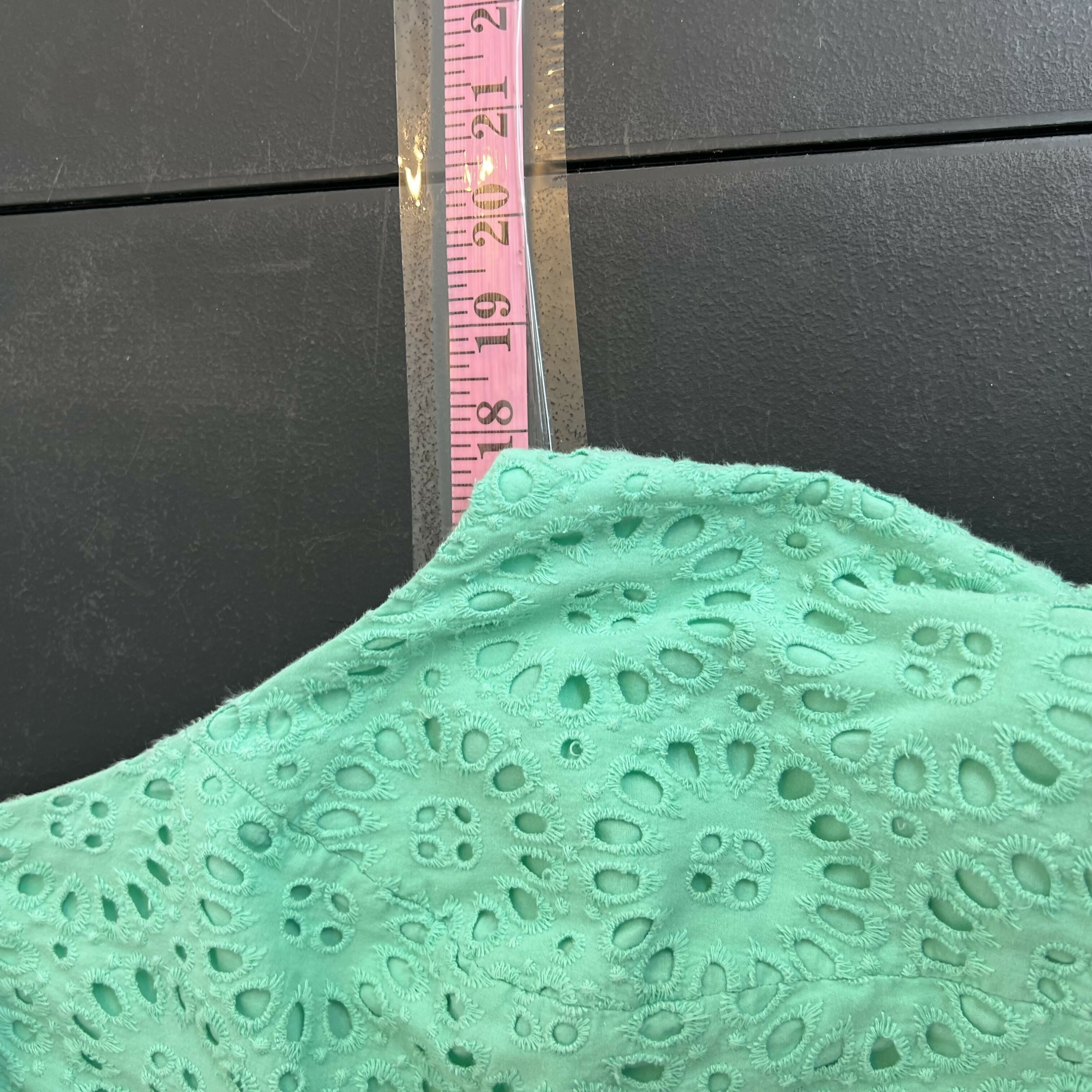 Lilly Pulitzer Chrisella Eyelet Midi Shirt Dress - Floral - Green/Gustavia Green Beach Paradise Eyelet - 10