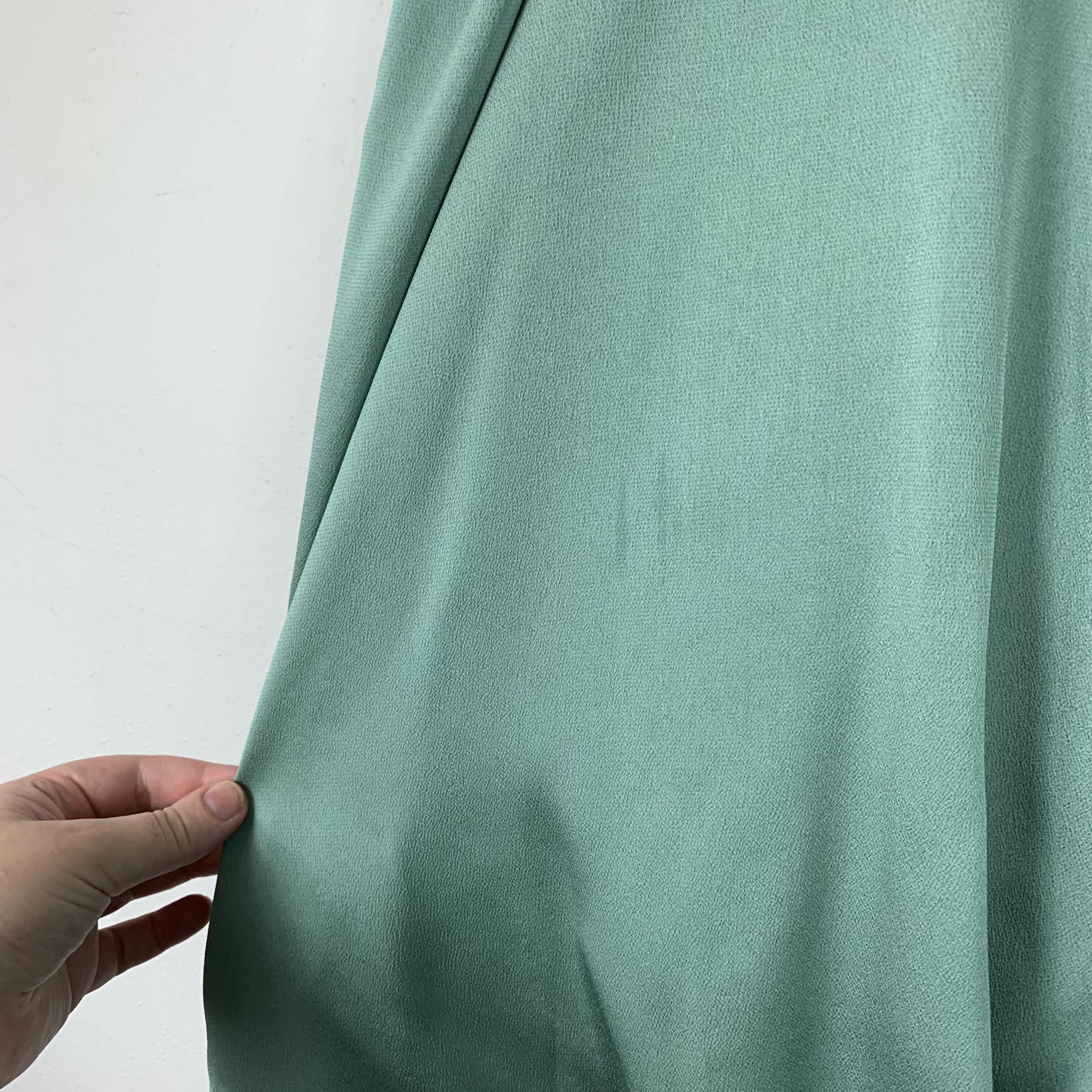 Vince Camuto Drape Front Satin Blouse - Sage Green - 2X