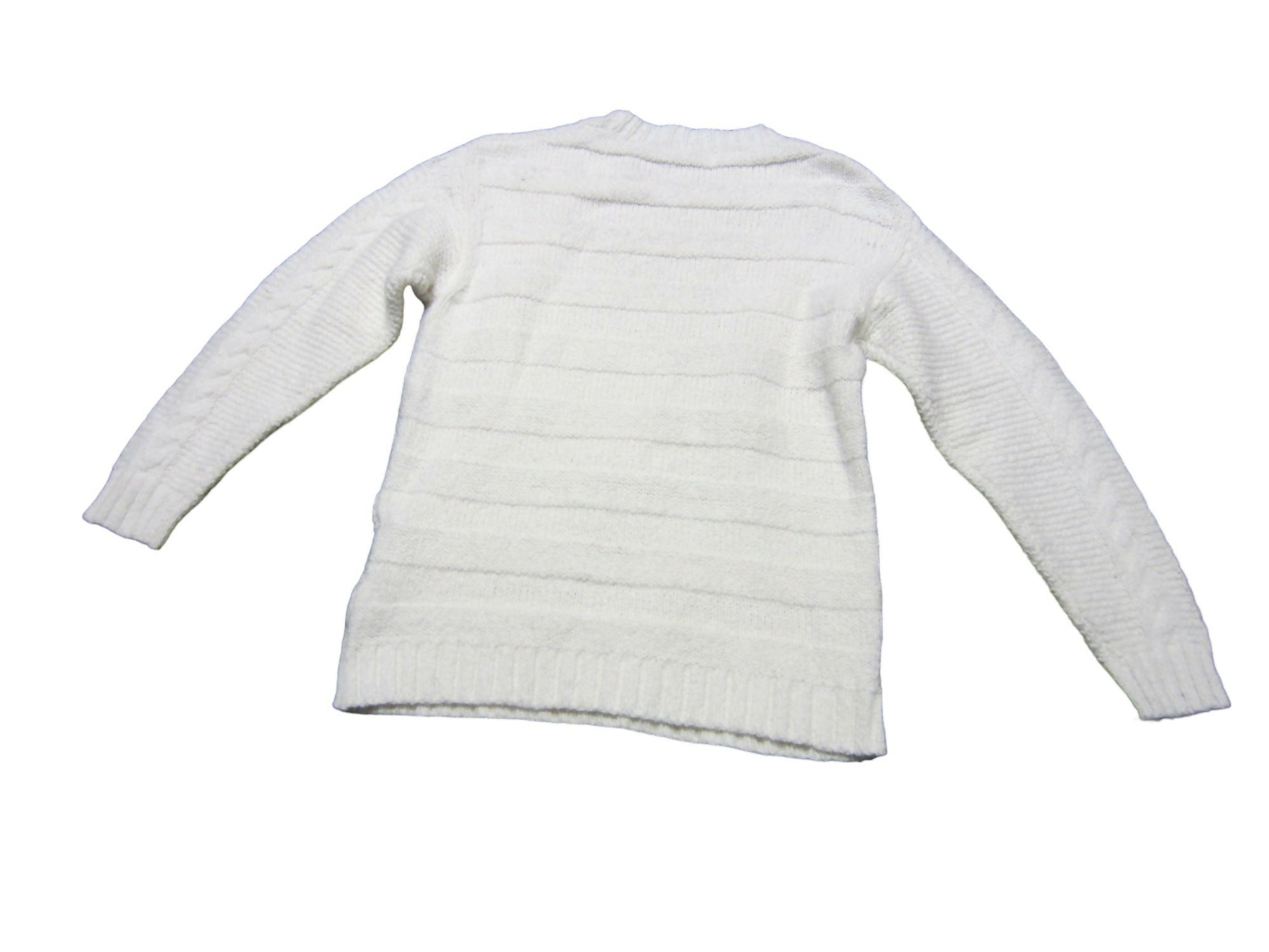 Michael Stars Louisa Cable Knit Pointelle Pullover Sweater - /Off White - S