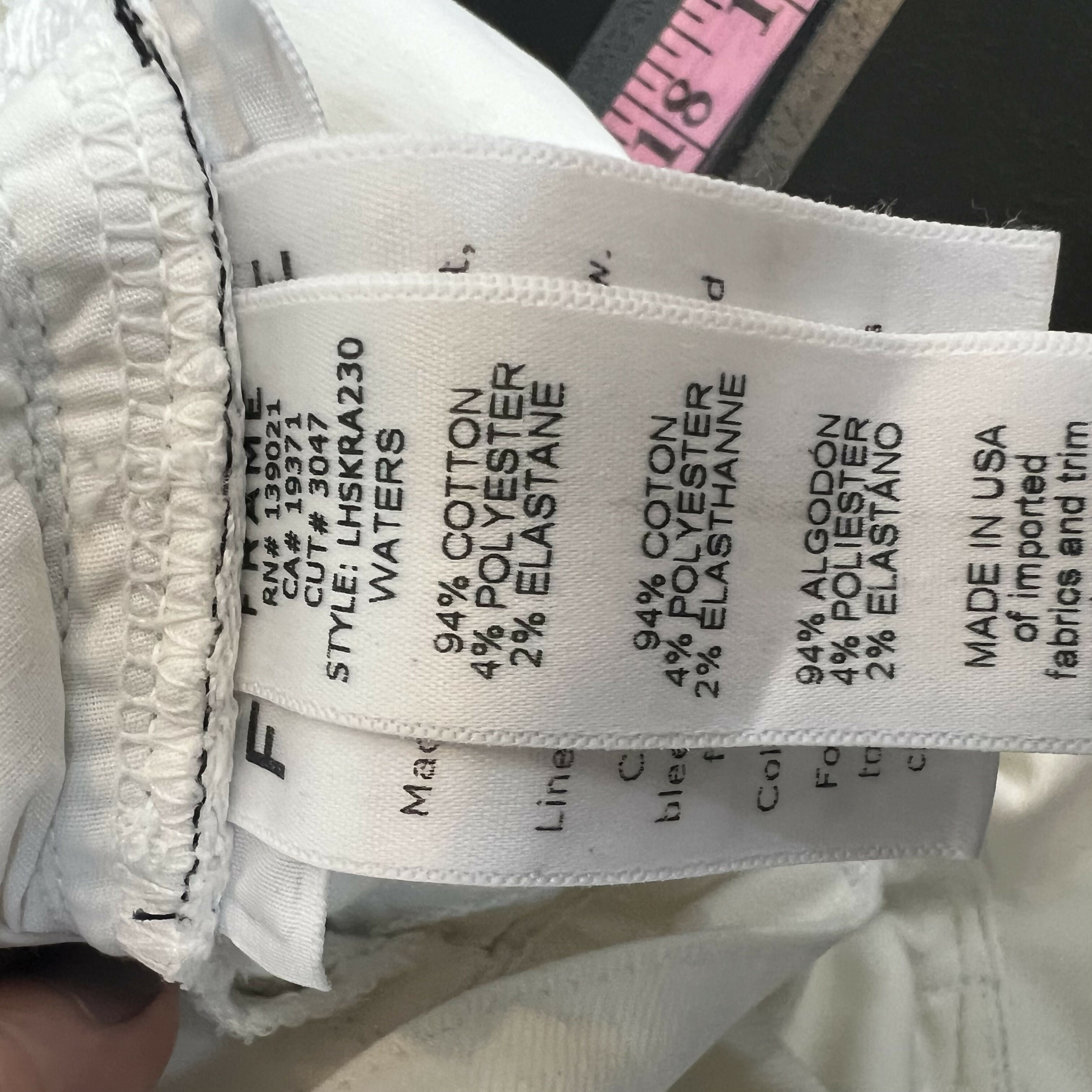 Frame La High Skinny Leg Jeans Dip Dye Blue White Sz 24 Waist