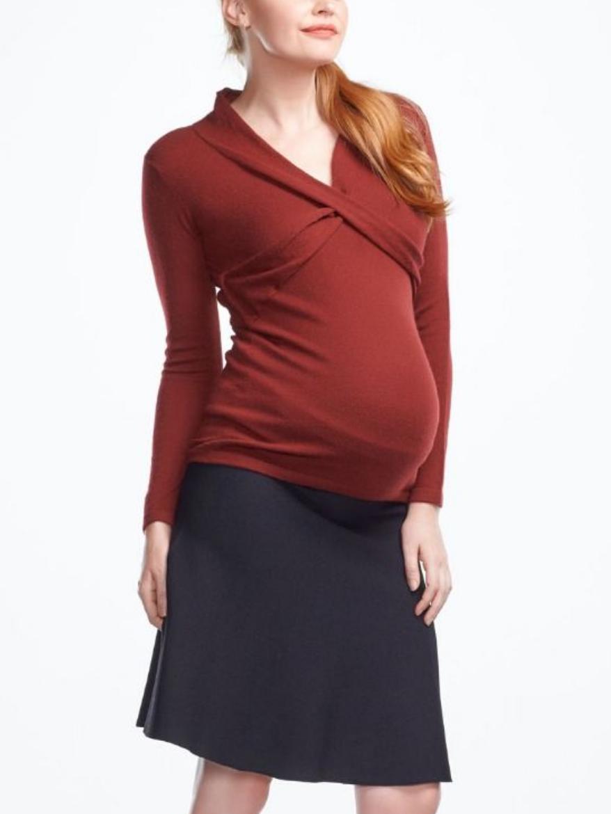 Soon Maternity Riley Maternity Knit Top - /Red