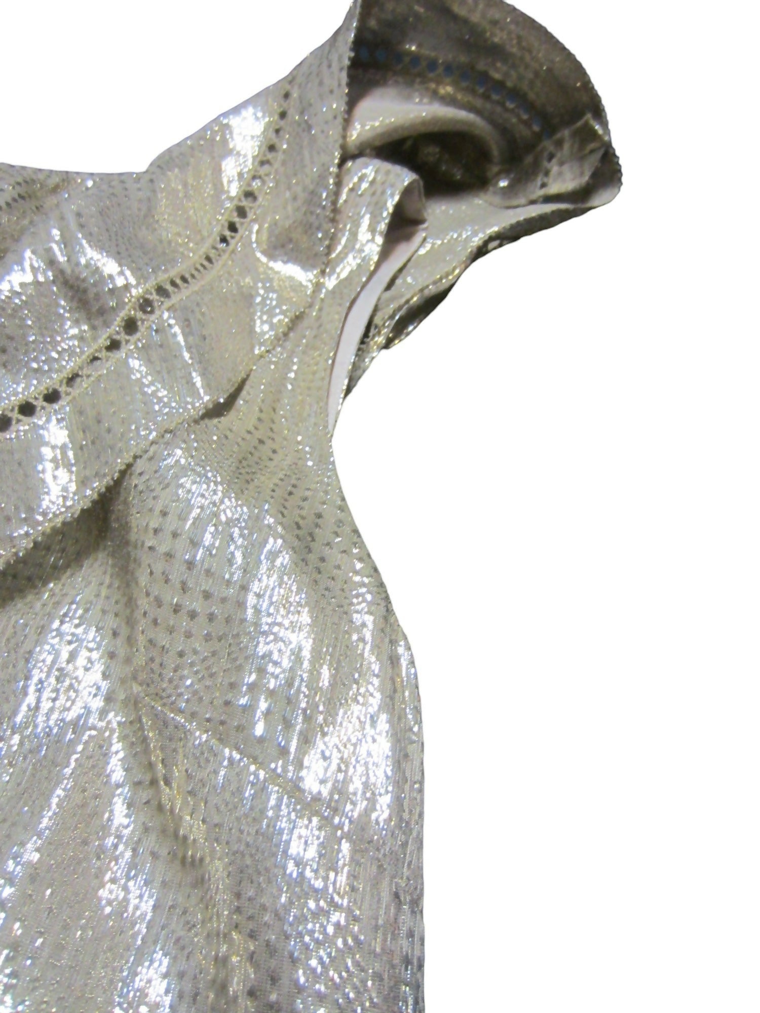 Rachel Zoe One Shoulder Ruffled Gold Dress - Gold - 2