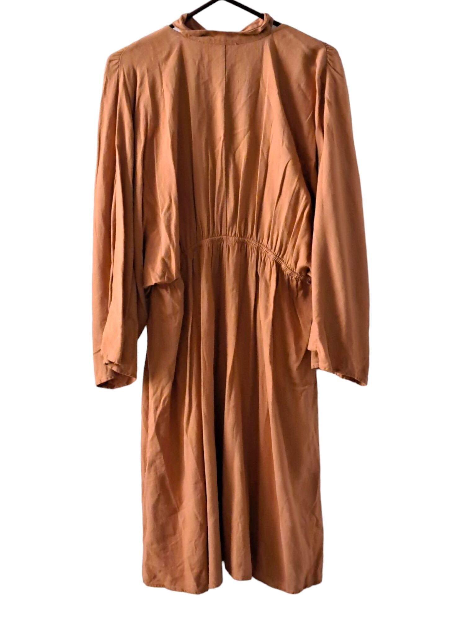 Eloquii Kimono Sleeve Tie Neck Dress - /Orange - 14