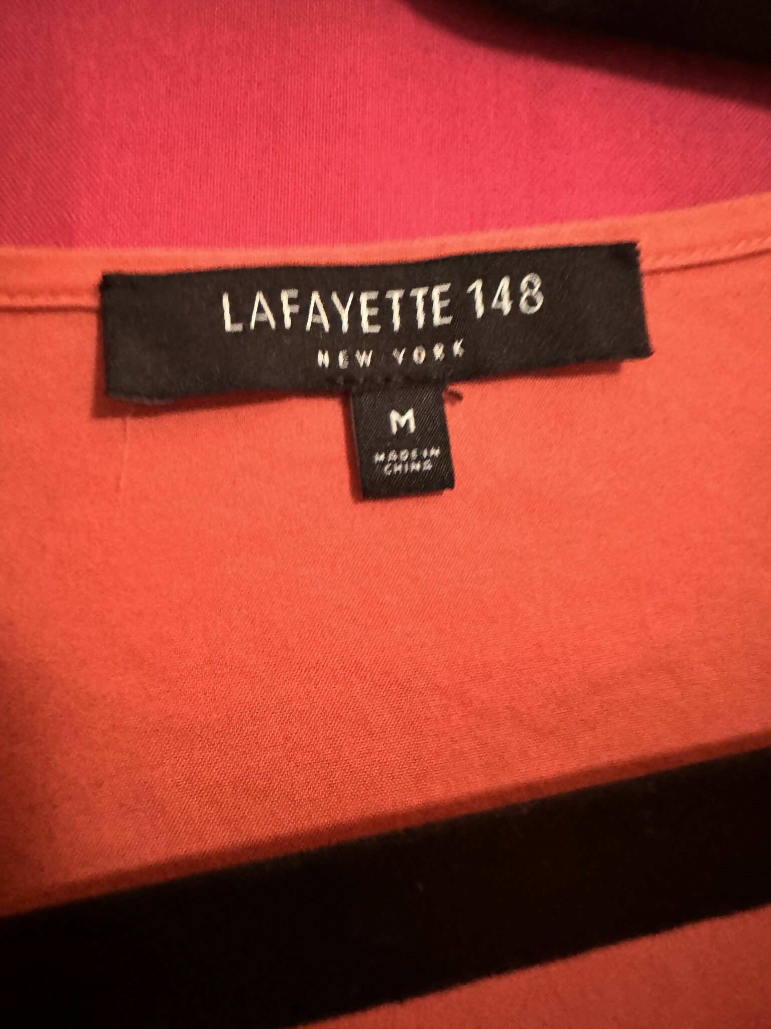 Lafayette 148 New York 3/4 Sleeve Whalen Blouse - /Pink - M