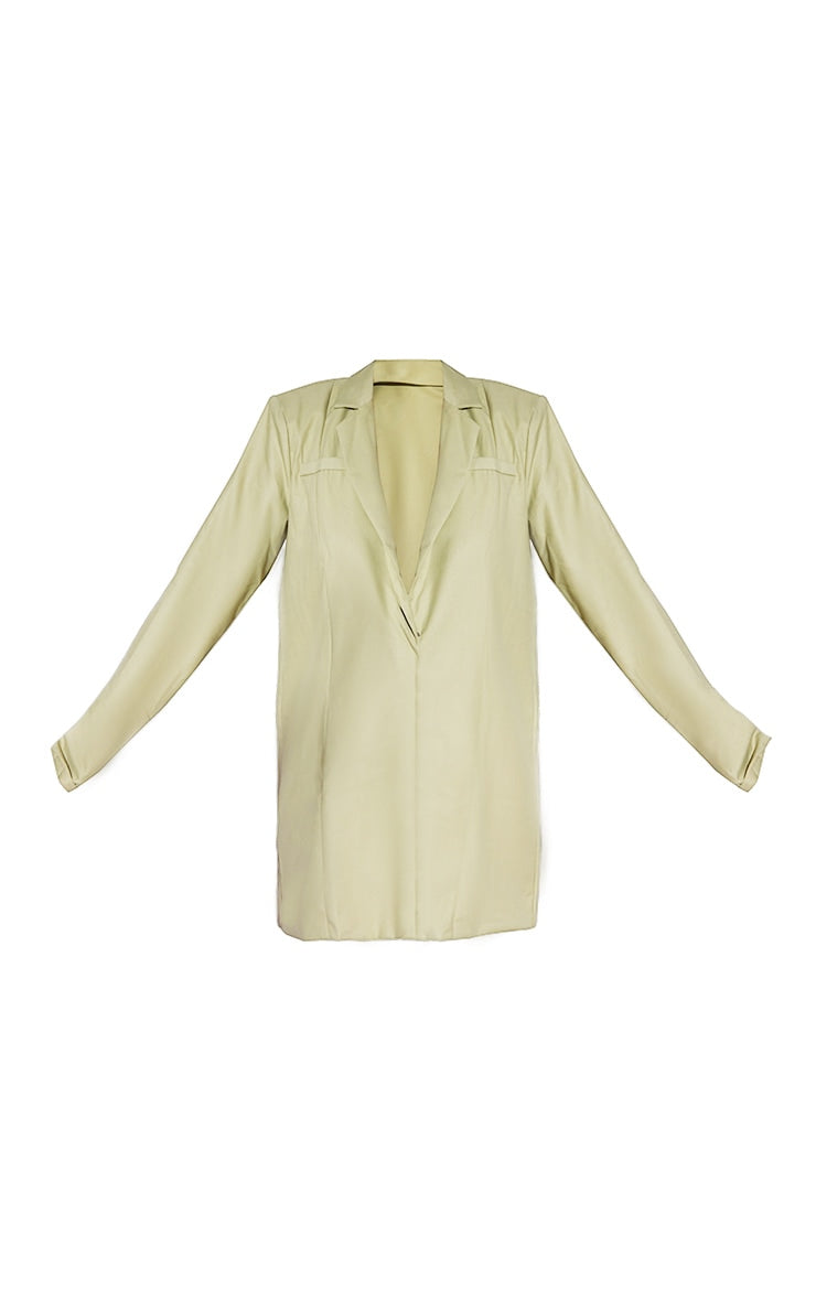 PrettyLittleThing Green Blazer Dress