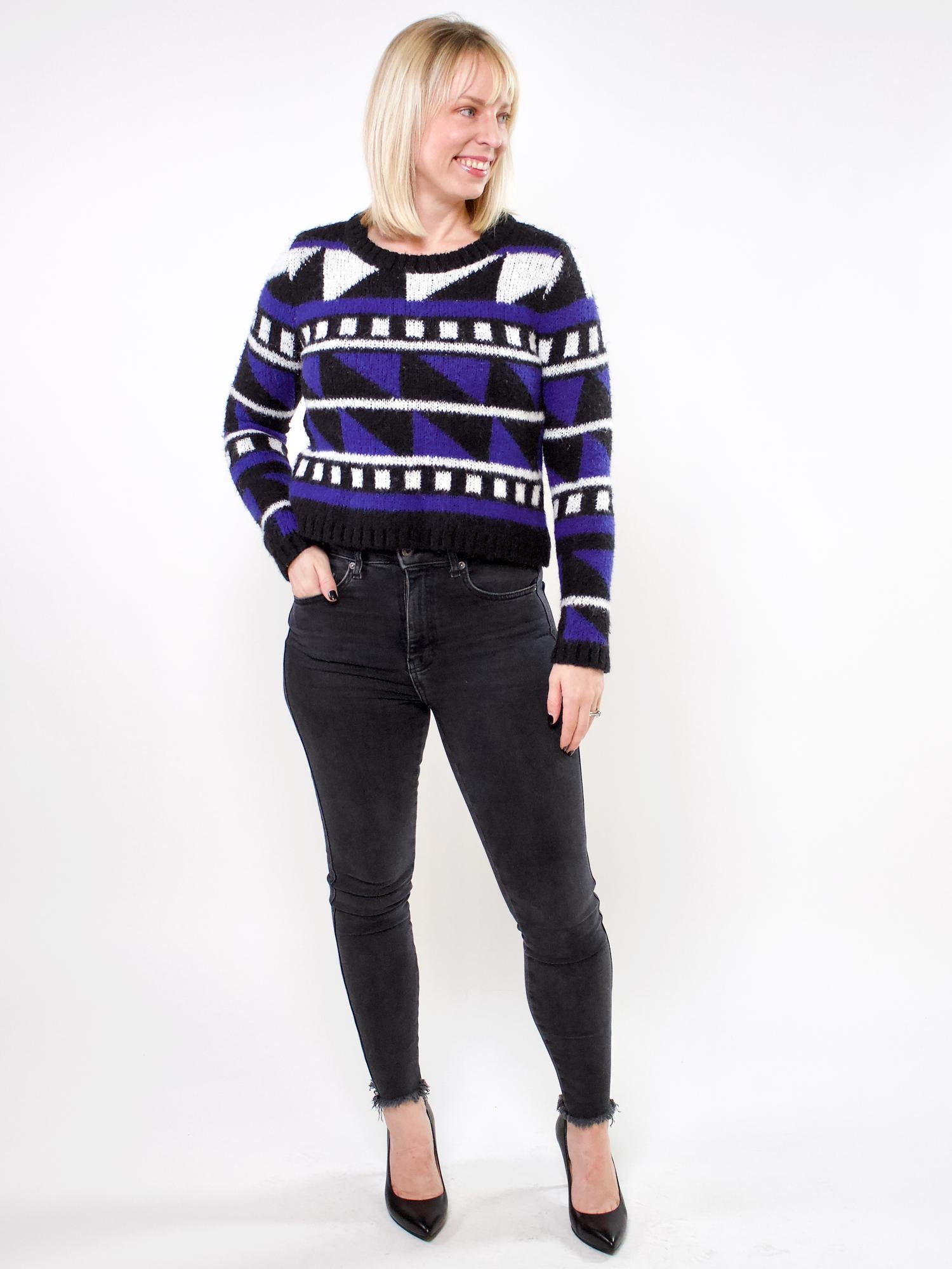 Hunter Bell Jasmine Cropped Wool Blend Sweater