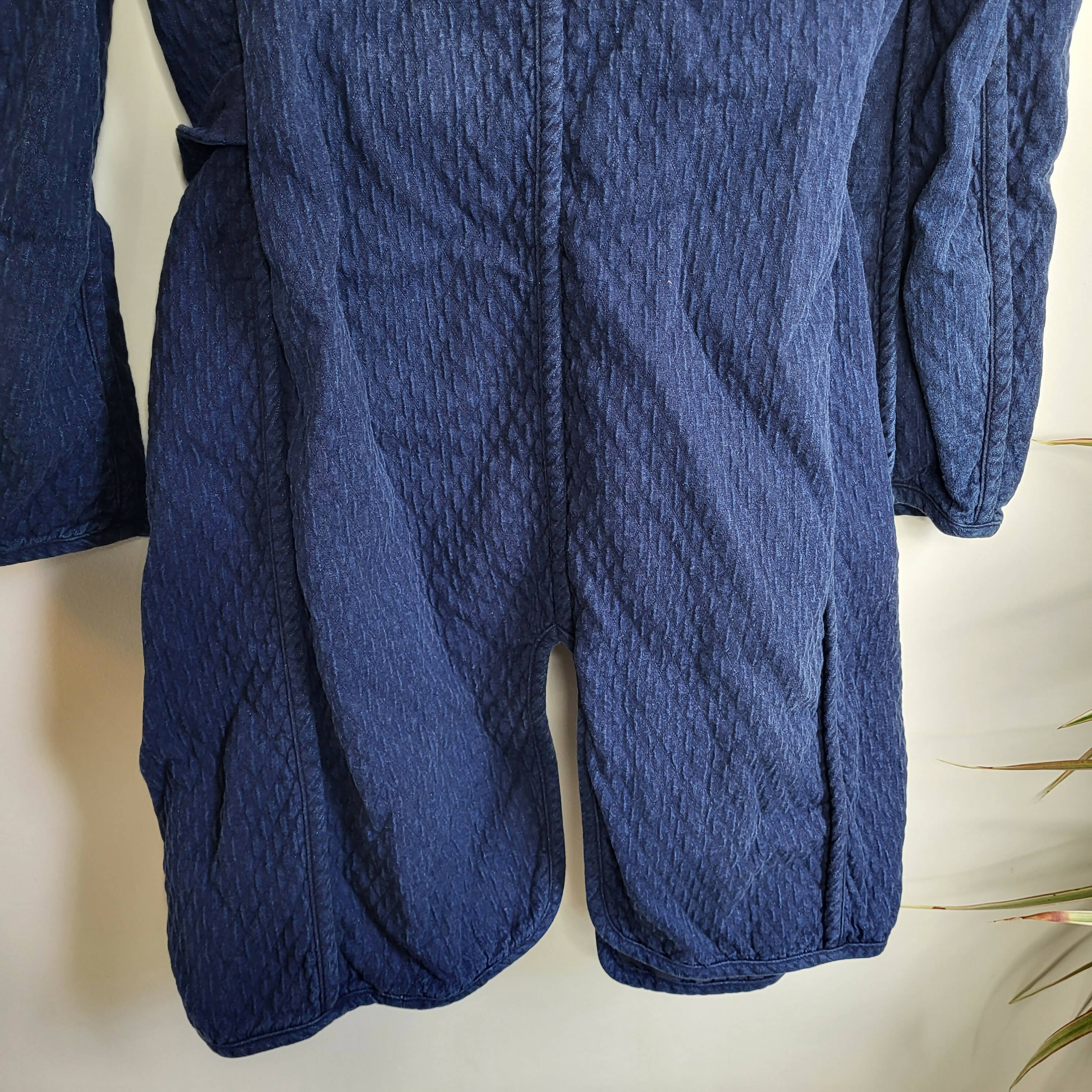 Rag & Bone Quilted Self Tie Liner Coat - /Navy Size S
