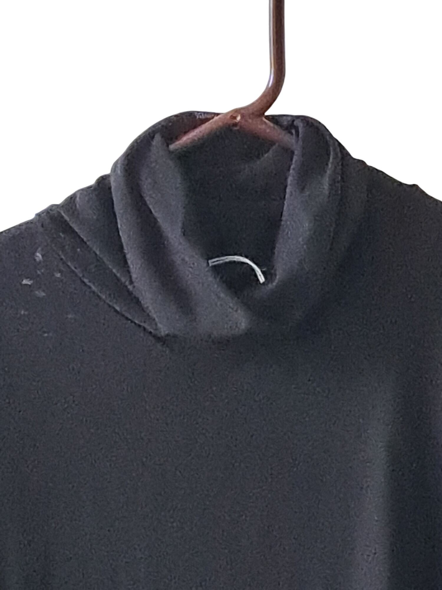 T Tahari Mesh Three Quarter Sleeve Turtleneck Blouse - Black- Medium