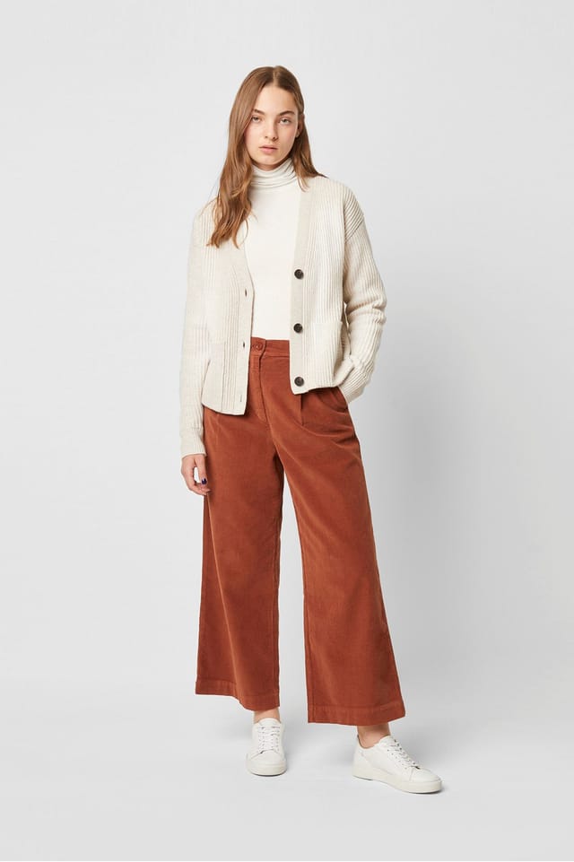 French Connection Tomasa Knit Wool Blend Button-Down Cardigan - /Beige - L