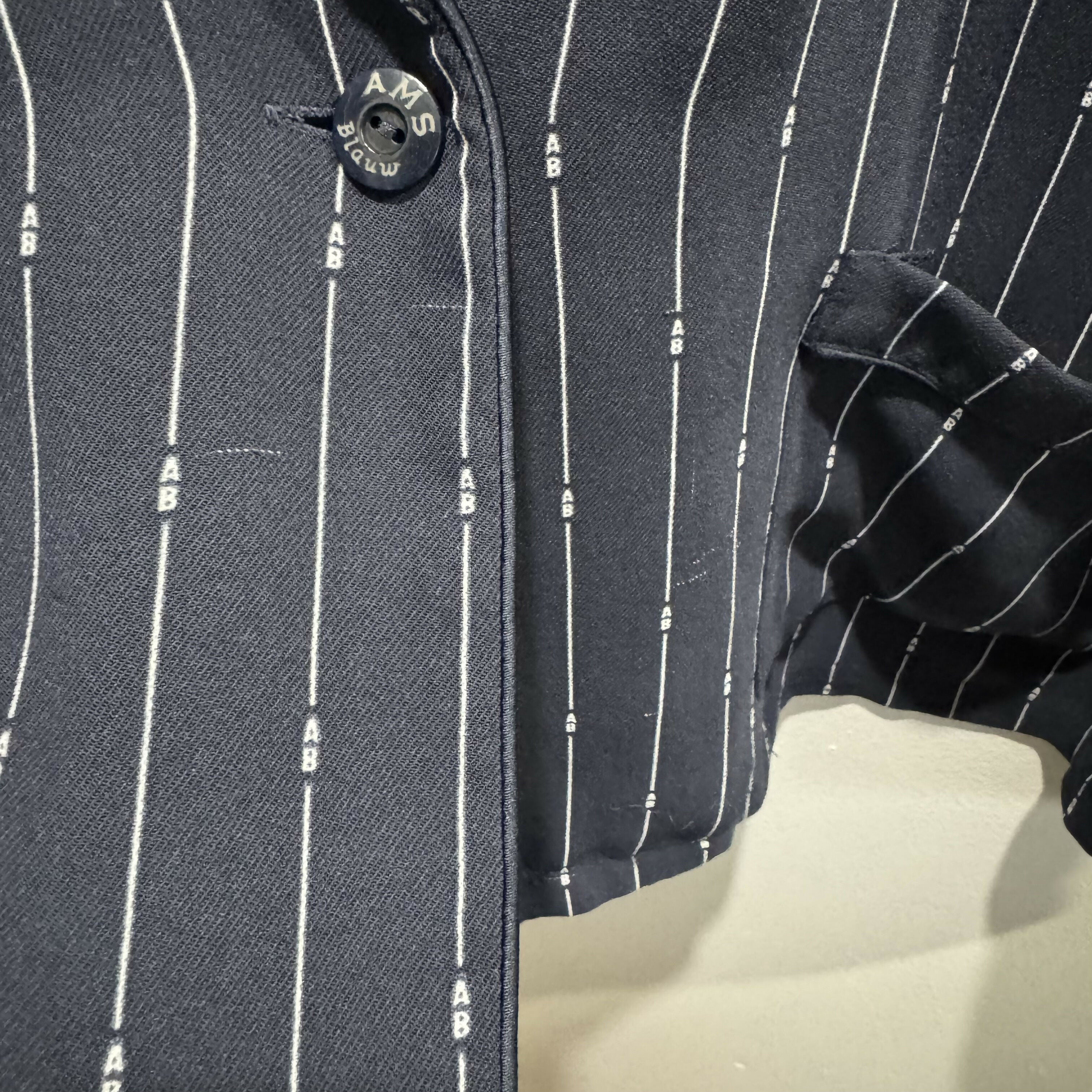 Scotch & Soda Lightweight Pinstripe Blazer - Stripes - Navy/Night - XL