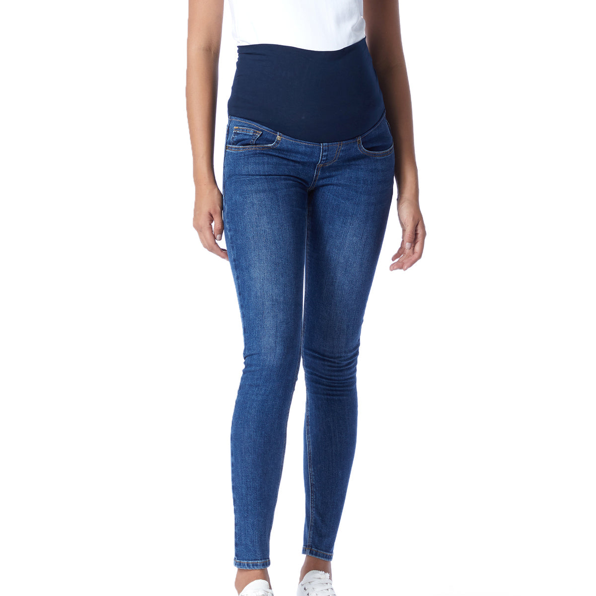 Soon Maternity Heavenly Overbelly Skinny Jeans - /Blue