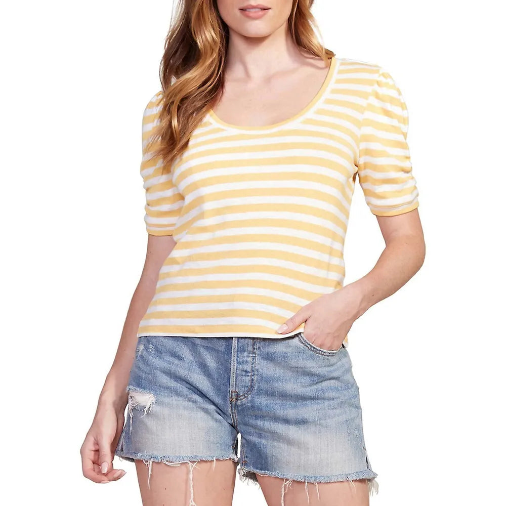 BB Dakota Plot Twist Puff Sleeve Top