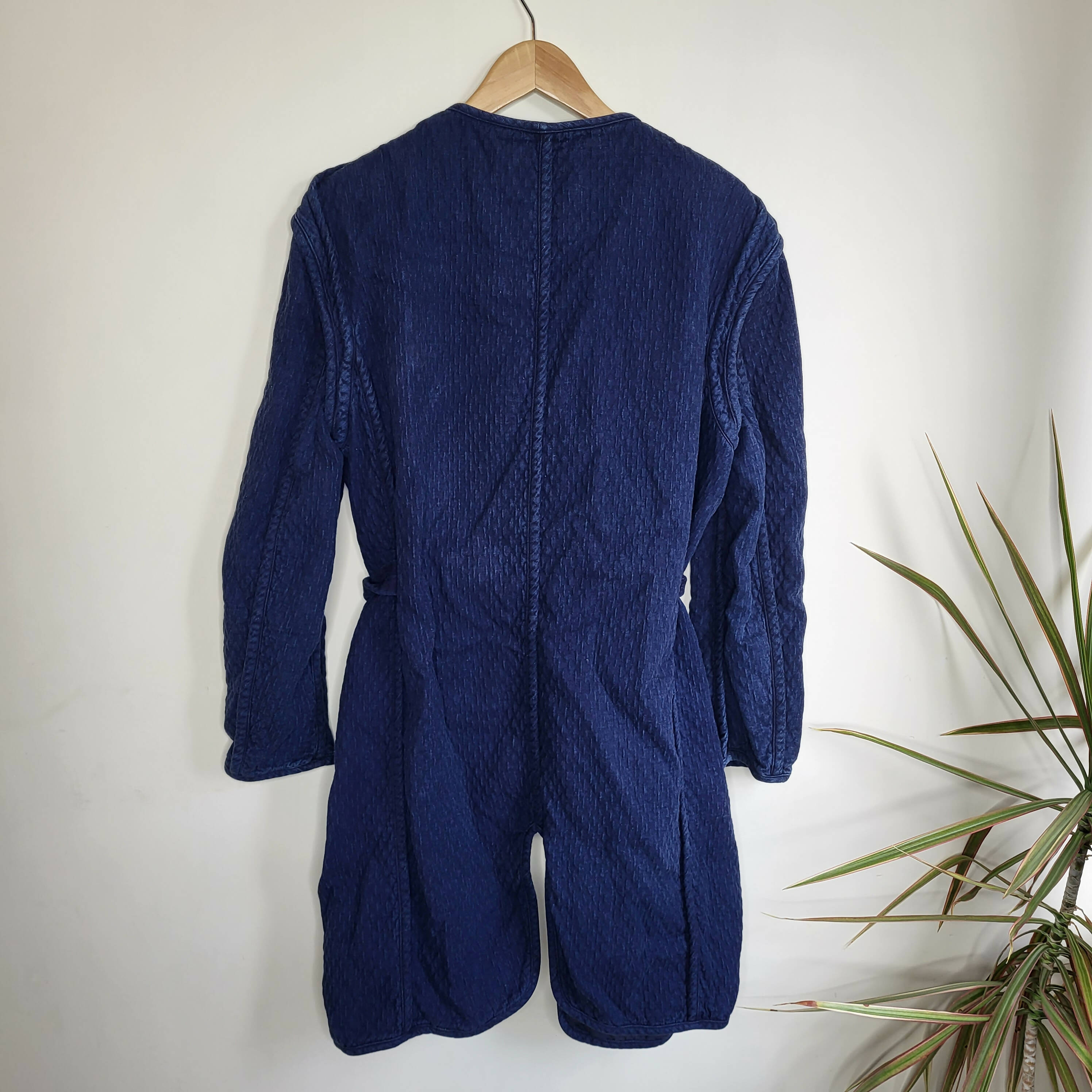 Rag & Bone Quilted Self Tie Liner Coat - /Navy Size S