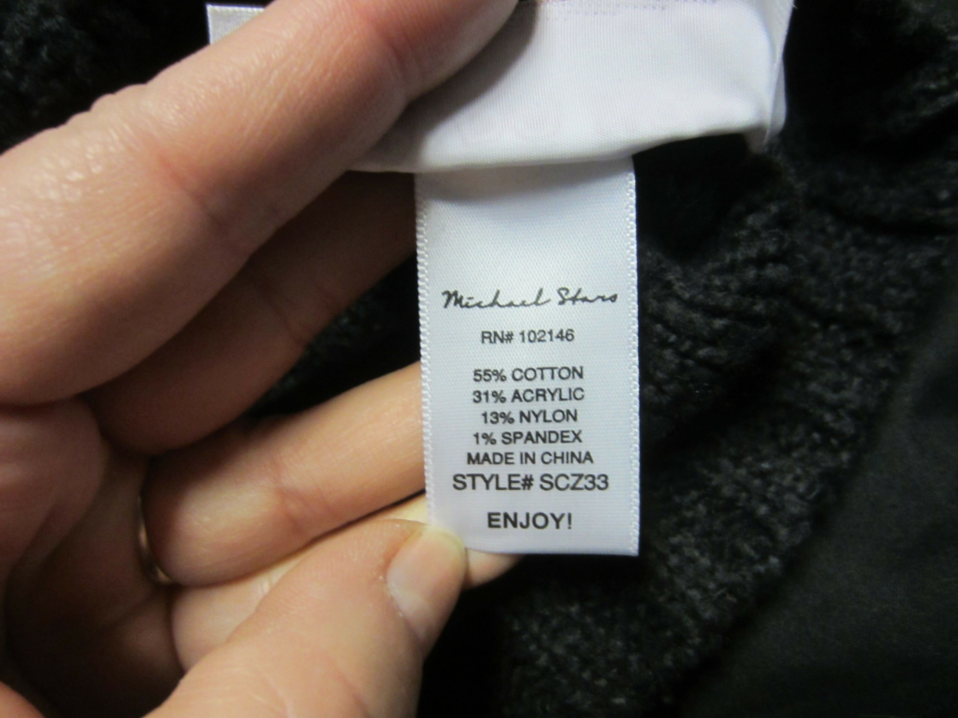 Michael Stars Louisa Cable Knit Pointelle Pullover Sweater - Black - XS