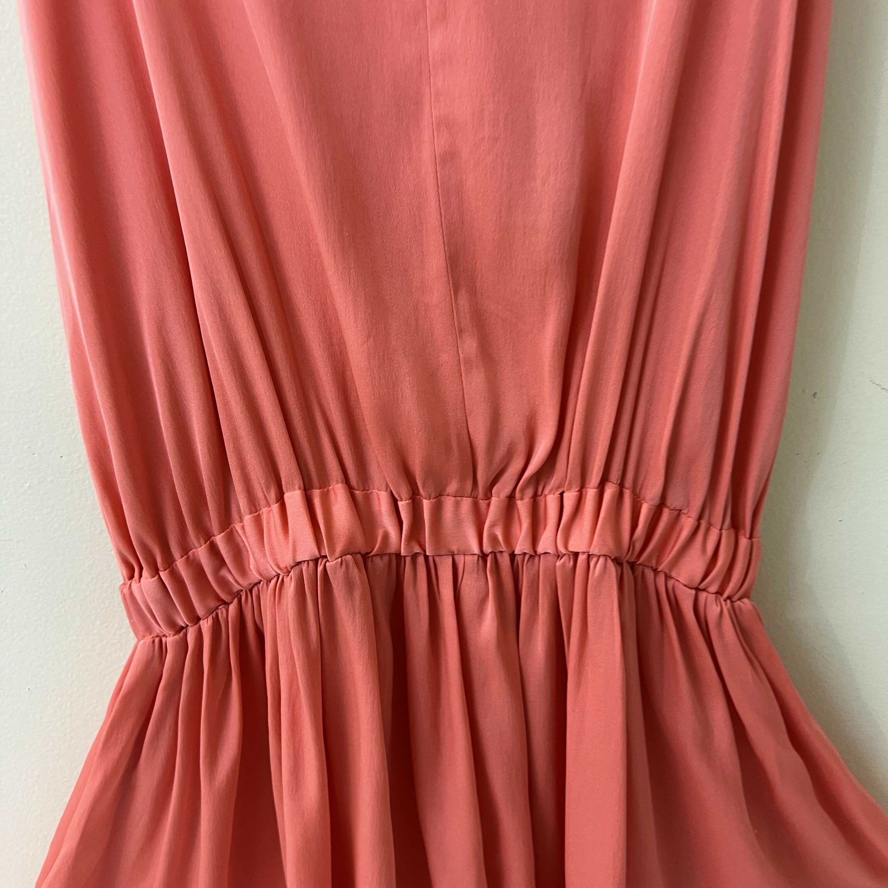 Milly Romper Spaghetti Strap Elastic Cinched Waist Sz 4 Pink