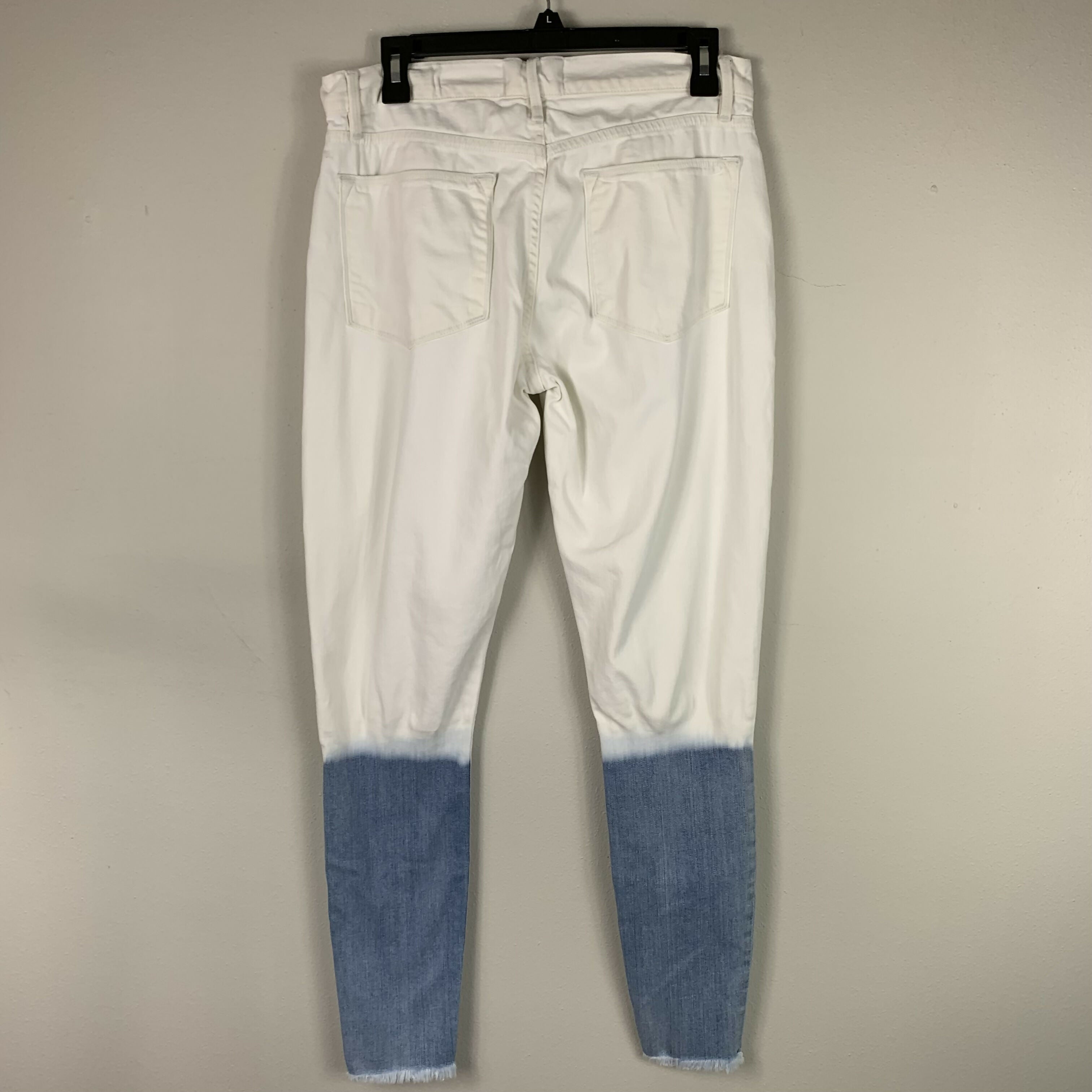 FRAME Le High Skinny Dip Dye Jeans - /White Multi - 27