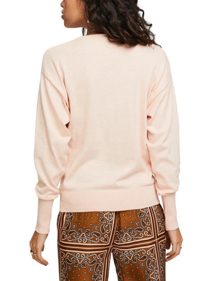 Scotch & Soda Cotton-Cashmere Loose Knit Sweater - /Pink - M