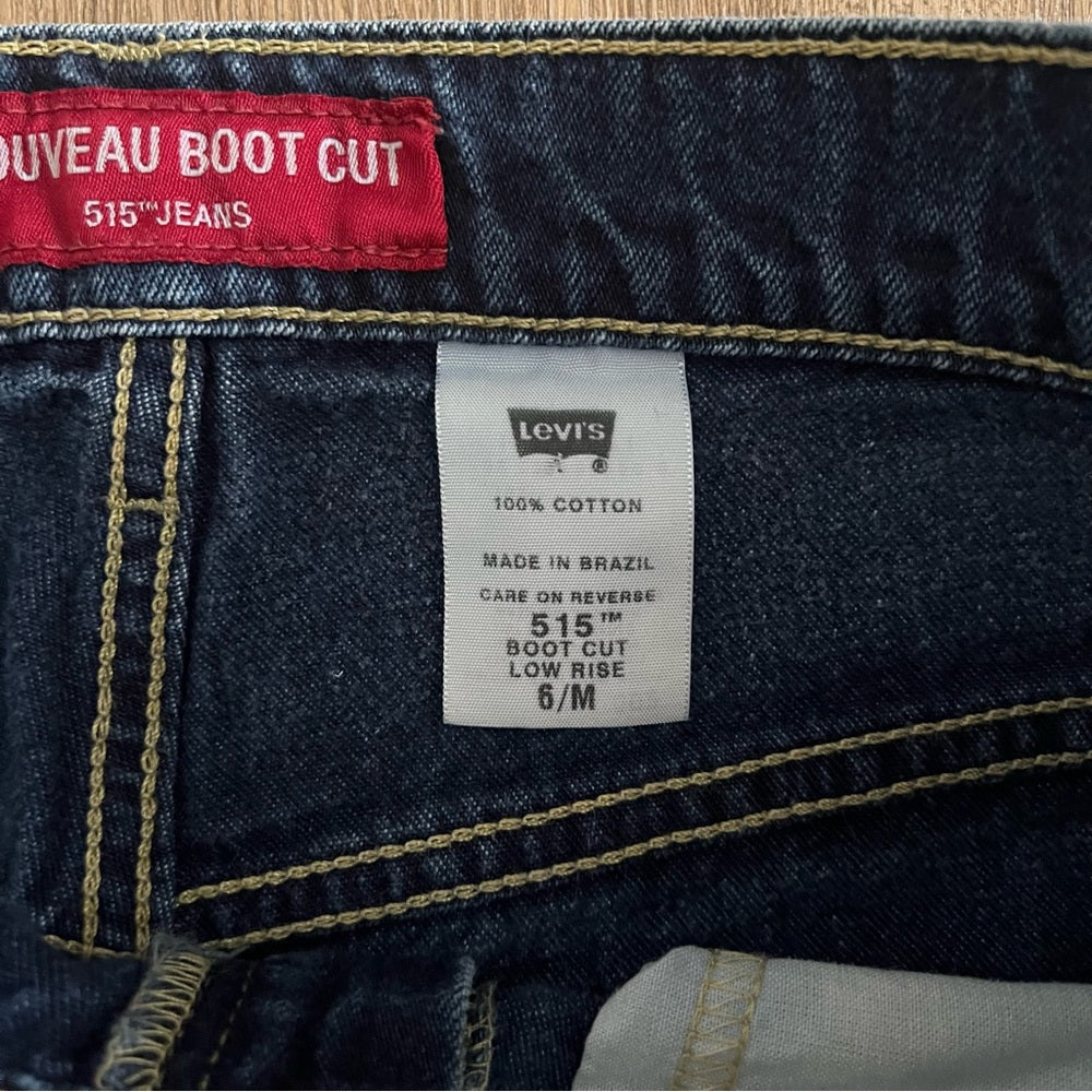 Levi’s 515 Nouveau Bootcut Jeans - Dark Blue Wash - Size 6