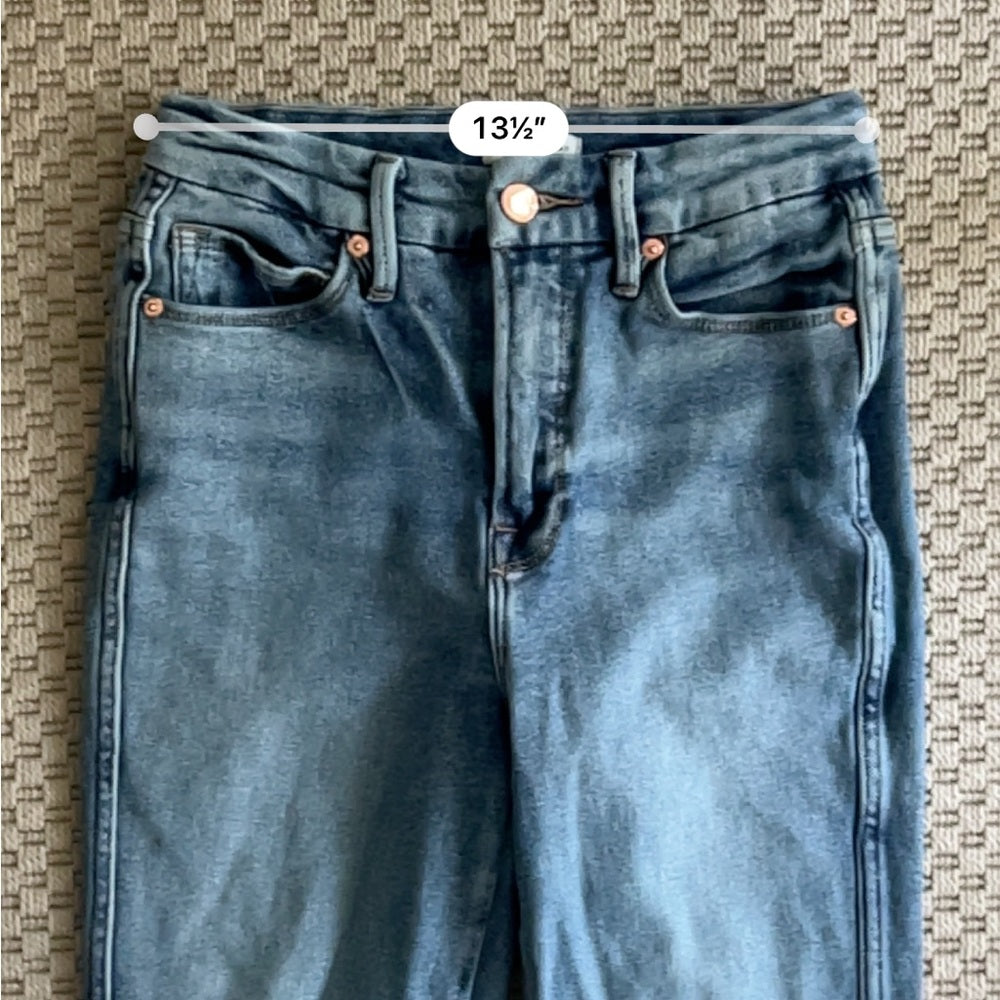 Good American Good Curve Straight Jeans - Light Blue Wash - Size 2 W26