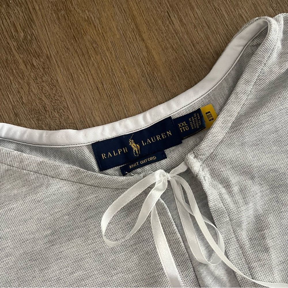 Reworked Ralph Lauren Two-Piece Set - Top and Shorts - Gray - Size S