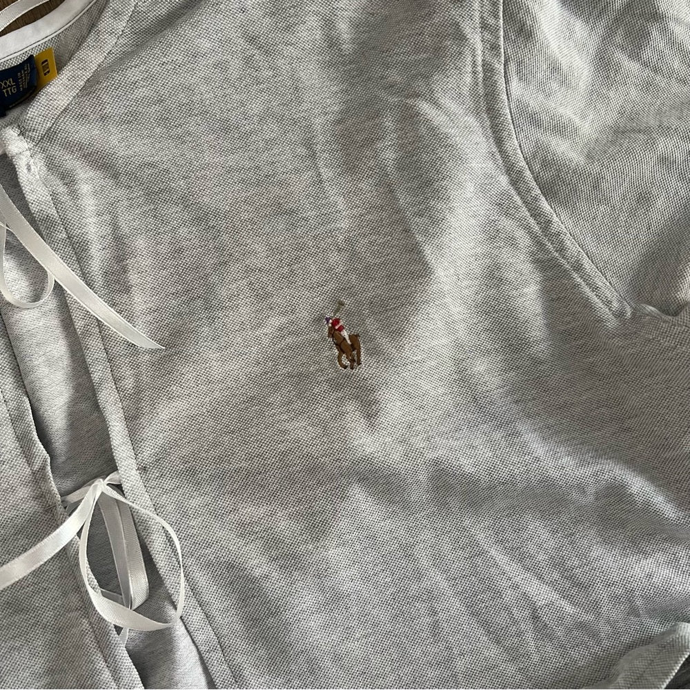 Reworked Ralph Lauren Two-Piece Set - Top and Shorts - Gray - Size S