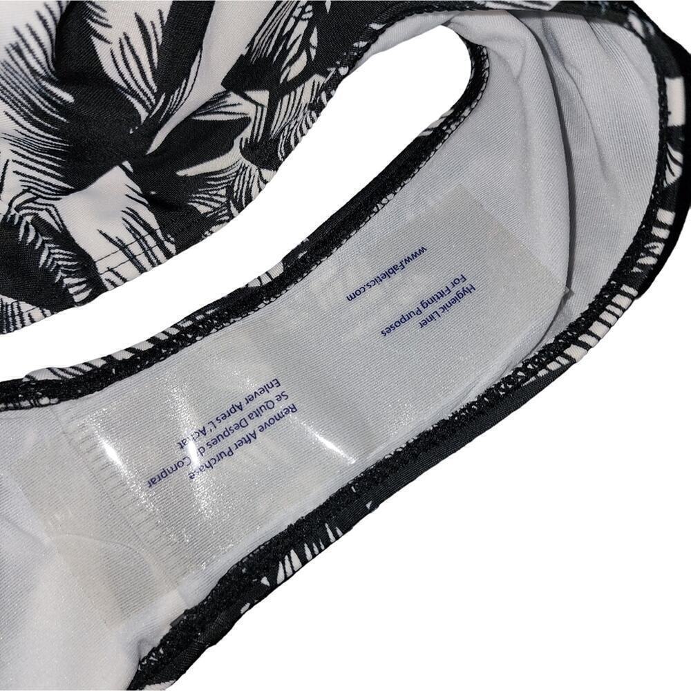 Fabletics Black Tropical Print Swimsuit Size M