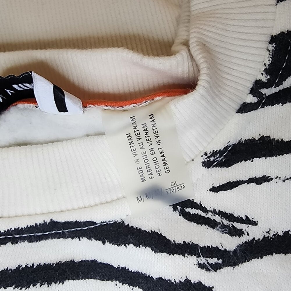 DKNY Sport Tiger Print Cropped Sweater Size M