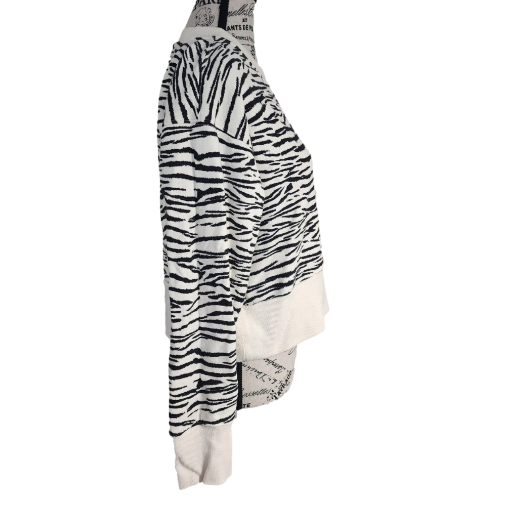 DKNY Sport Tiger Print Cropped Sweater Size M