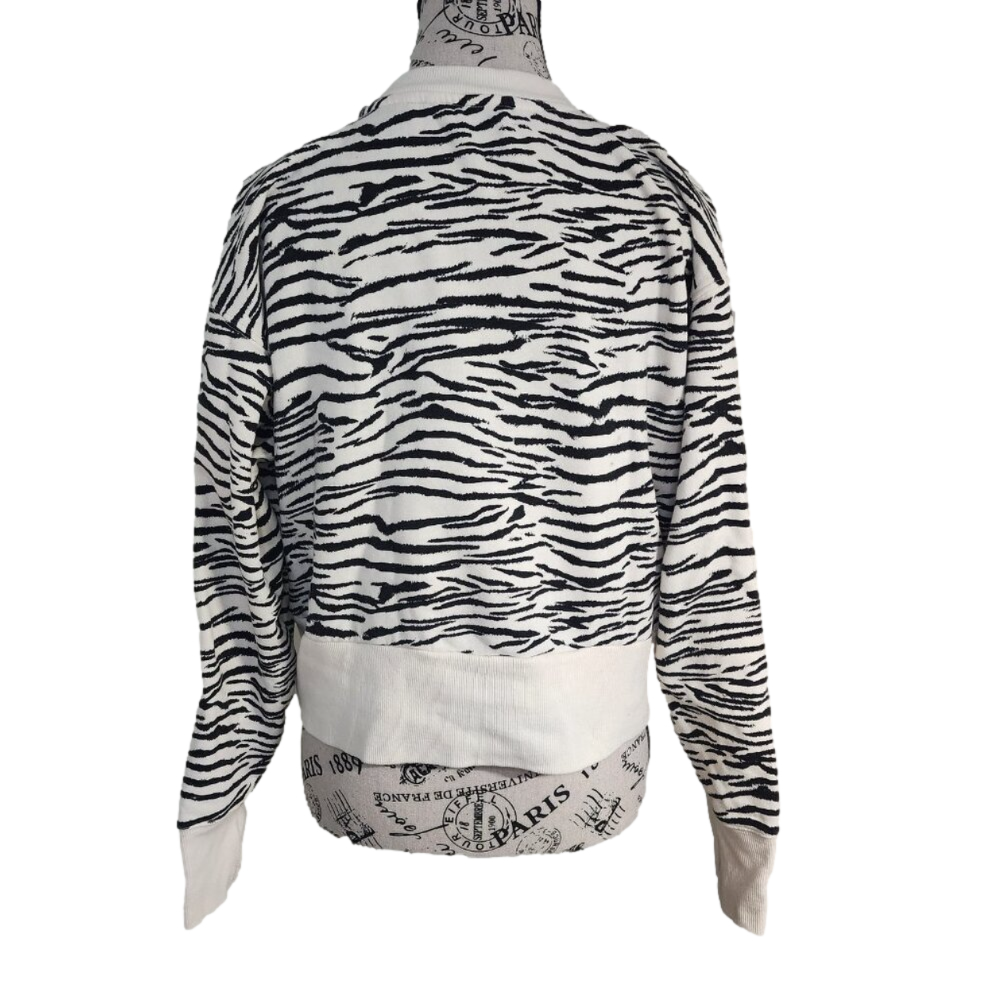 DKNY Sport Tiger Print Cropped Sweater Size M