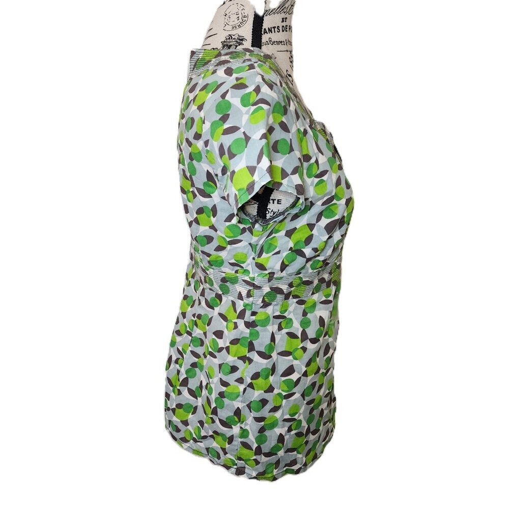 Boden Yellow & Green Circle Print Top Size UK 10 / US 6