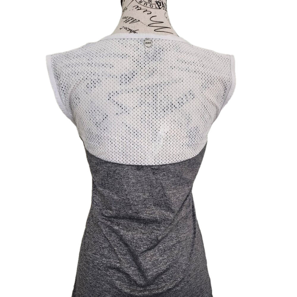 Lorna Jane Grey & White Singlet Tank Size M