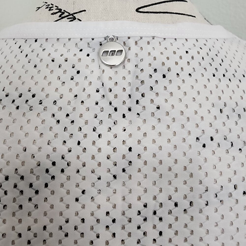 Lorna Jane Grey & White Singlet Tank Size M